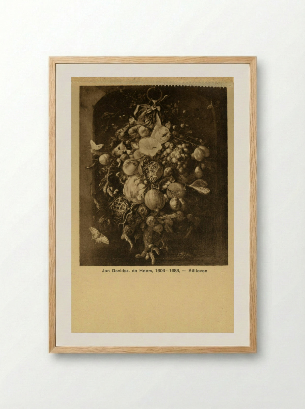 Festoen van vruchten en bloemen - Jan Davidsz. de Heem - Framed Print Wood