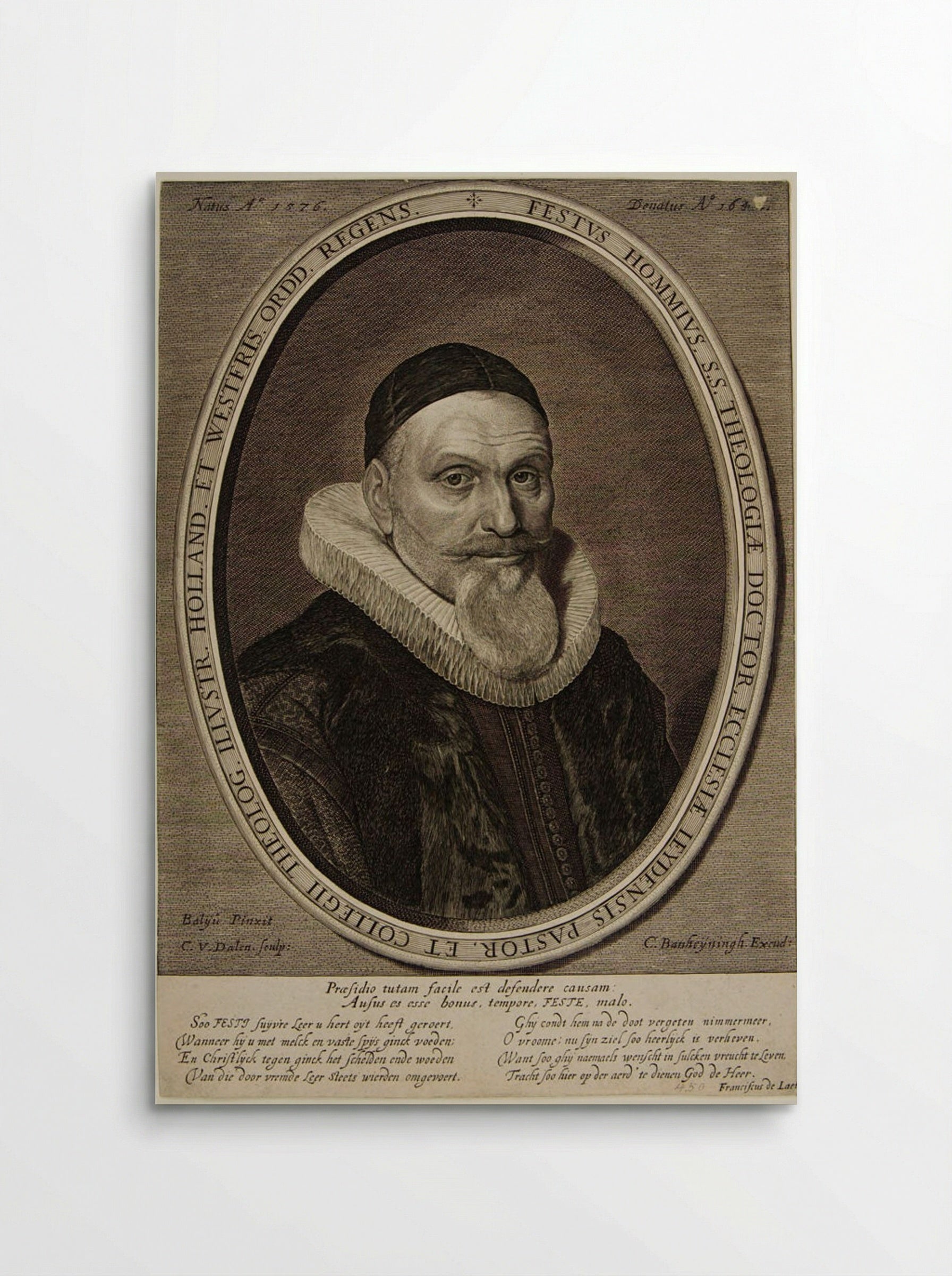 Festus Hommius - Cornelis van Dalen the Elder - Poster