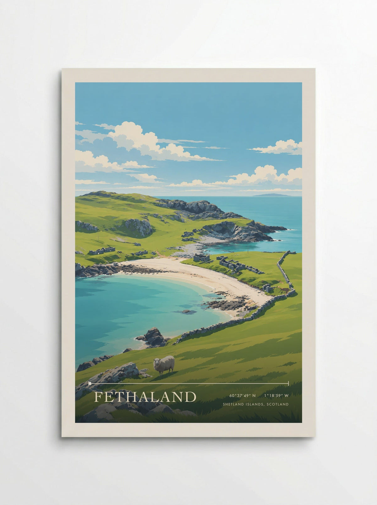 Fethaland, Shetland Islands, Scotland | Travel Poster - Poster