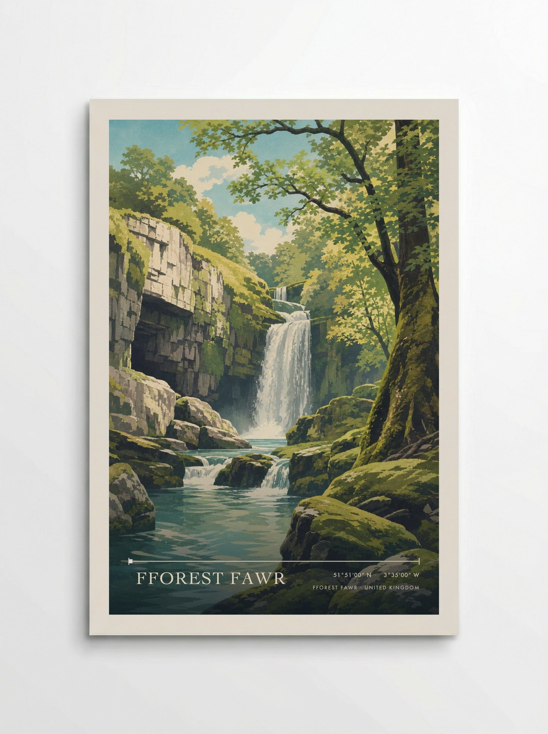Fforest Fawr United Kingdom Travel Poster - Poster