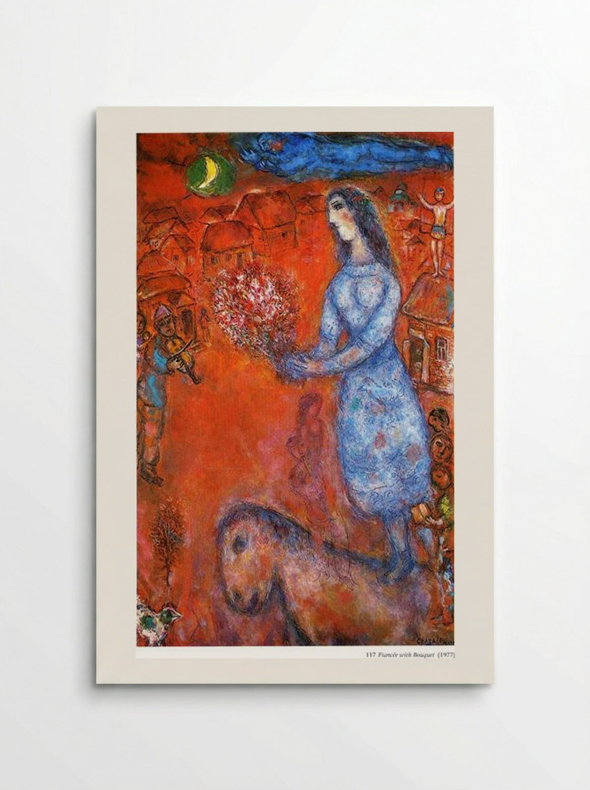 Fiancée with Bouquet - Marc Chagall - Poster