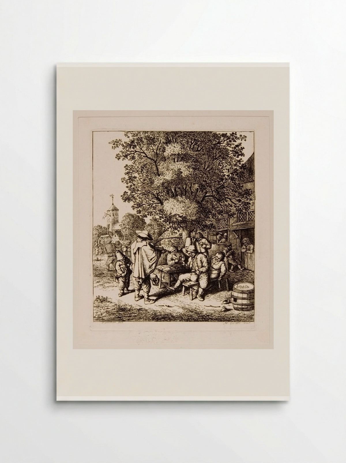 Fiddler and Hurdy-gurdy Boy - David Deuchar - Poster