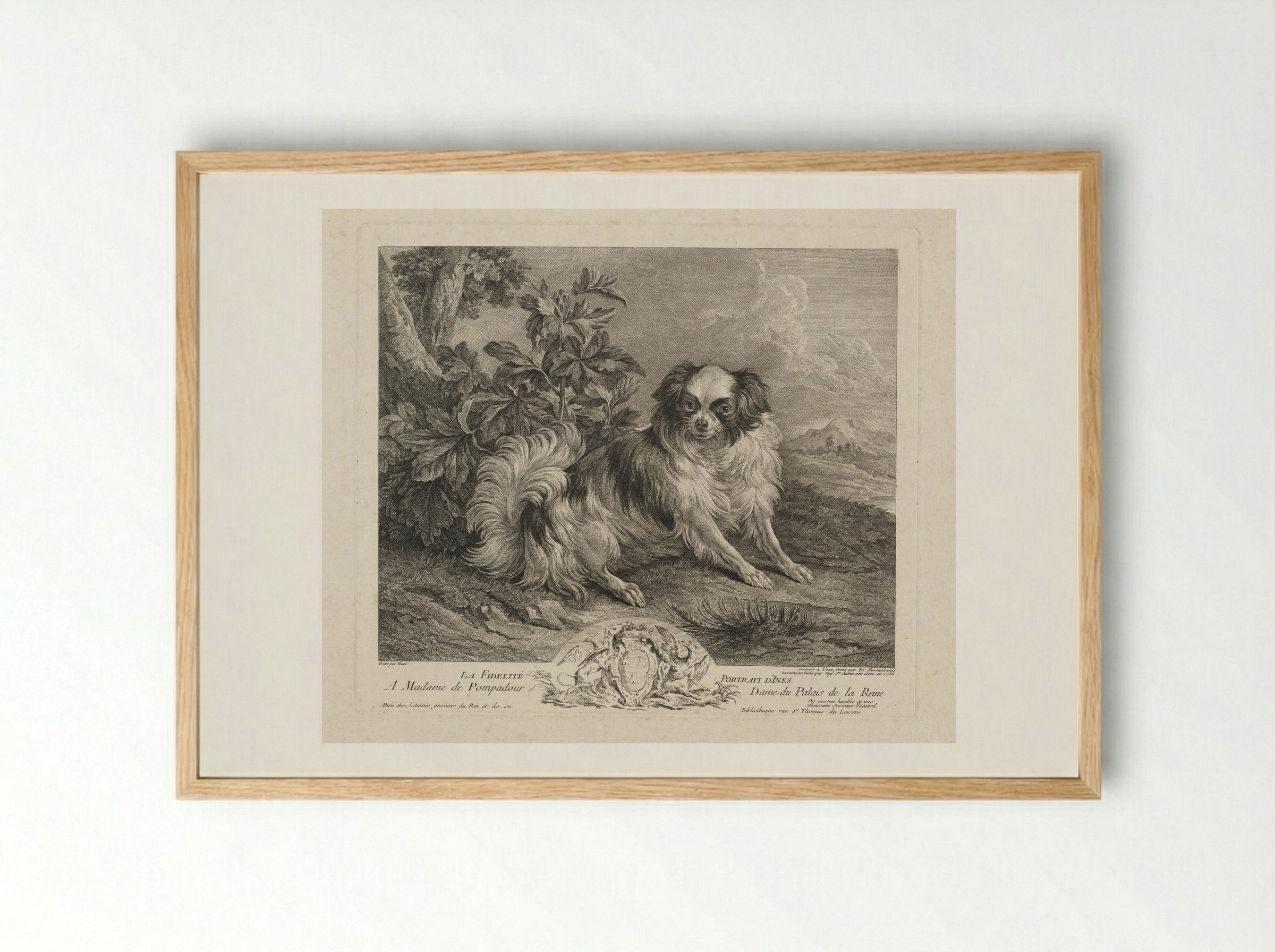 Fidelity, or Portrait of Ines - Augustin de Saint-Aubin - Framed Print Wood