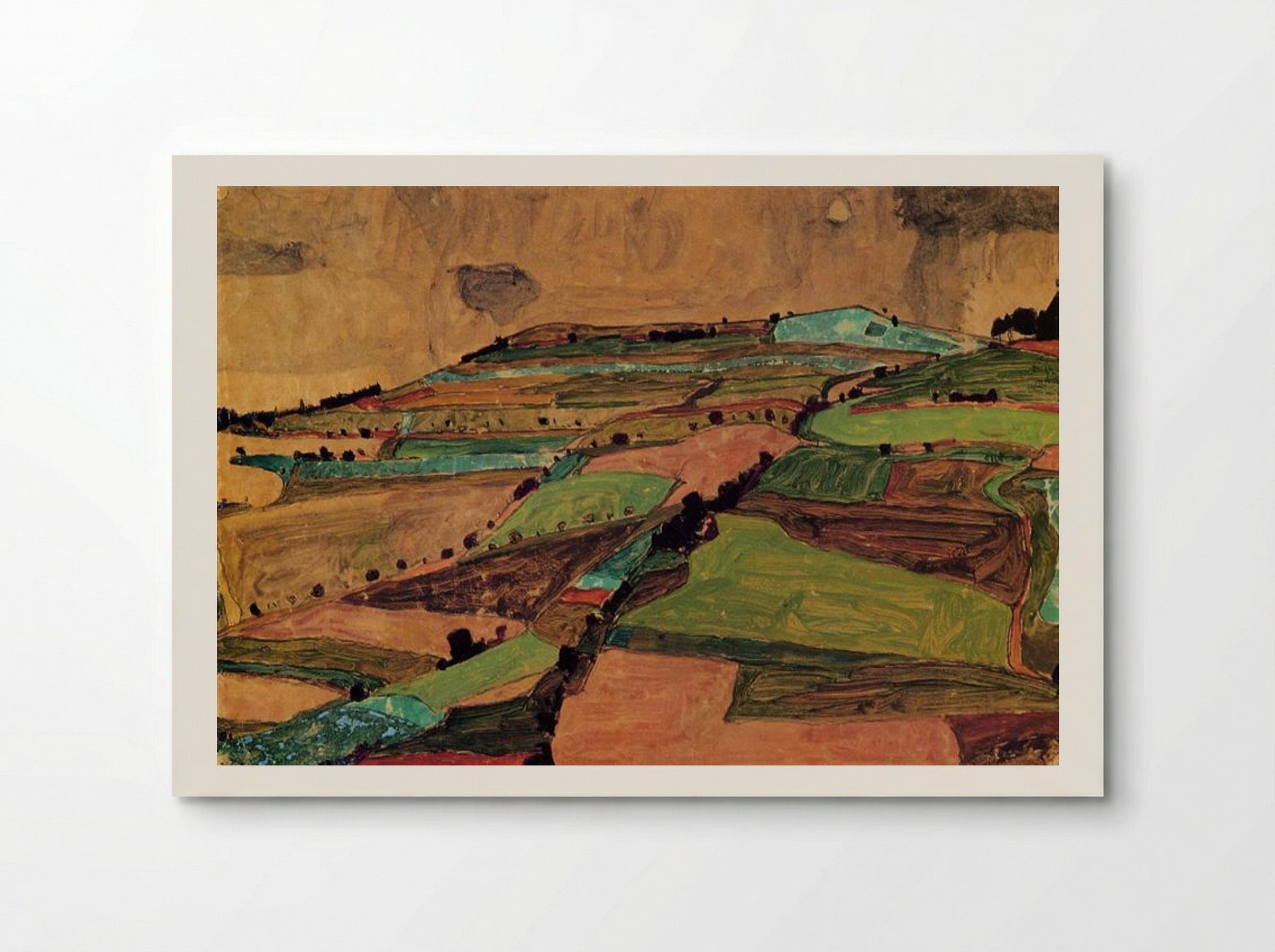 Field Landscape (Kreuzberg near Krumau) - Egon Schiele - Poster
