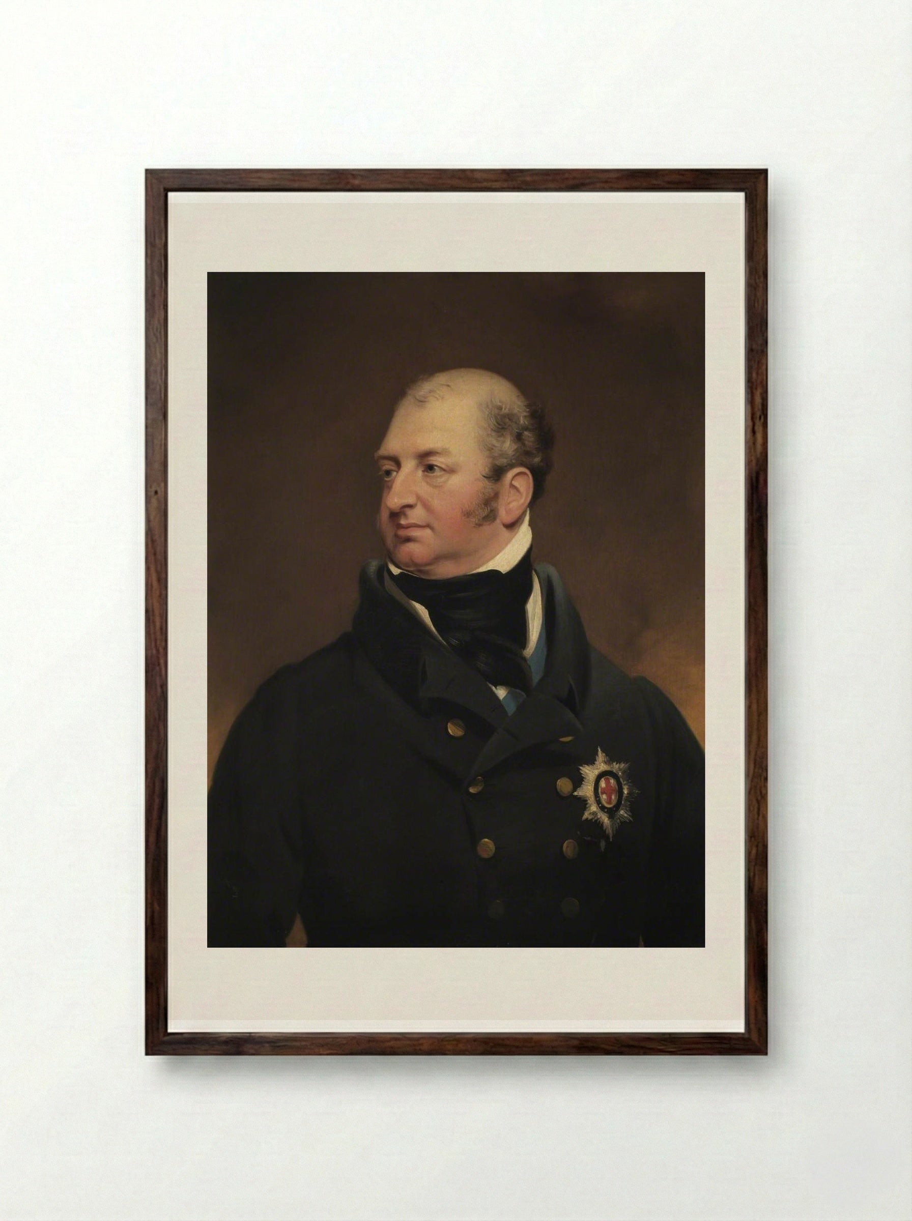 Field Marshal HRH Frederick, Duke of York and Albany - John Jackson - Framed Print Dark Wood