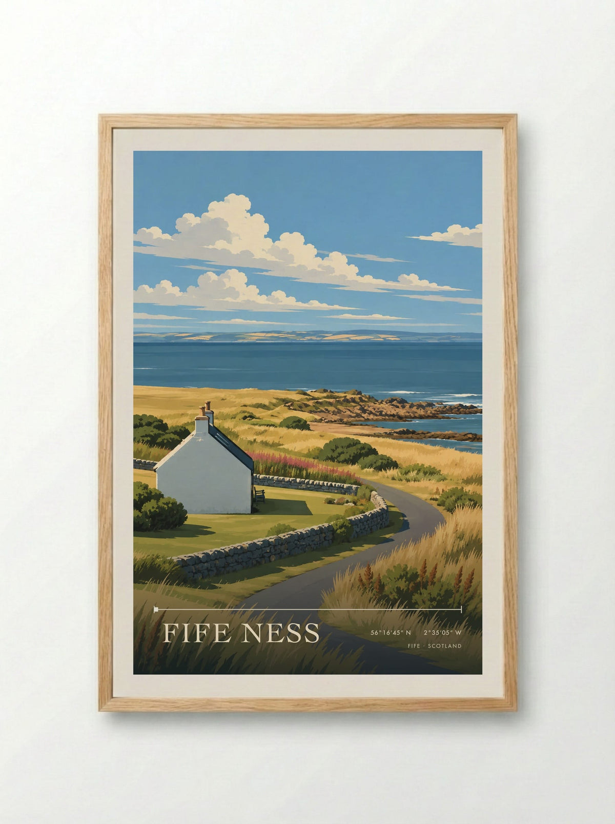 Fife Ness | Travel Poster - Framed Print Wood