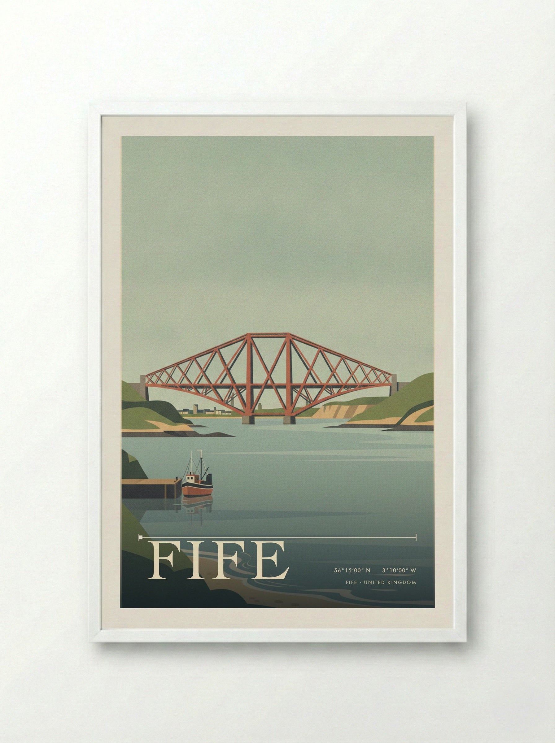 Fife United Kingdom Travel Poster - Framed Print White