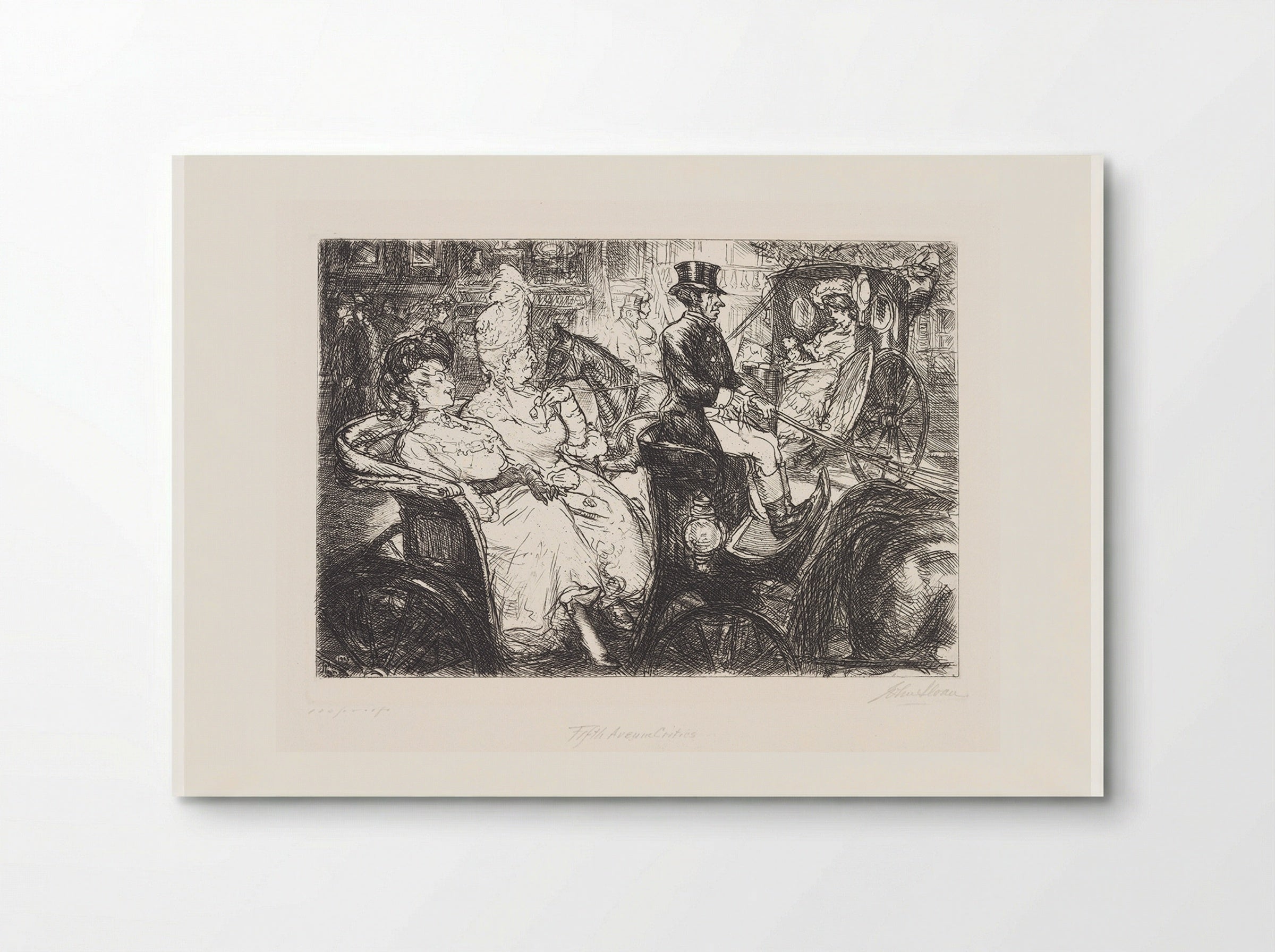 Fifth Avenue Critics - John French Sloan - Poster