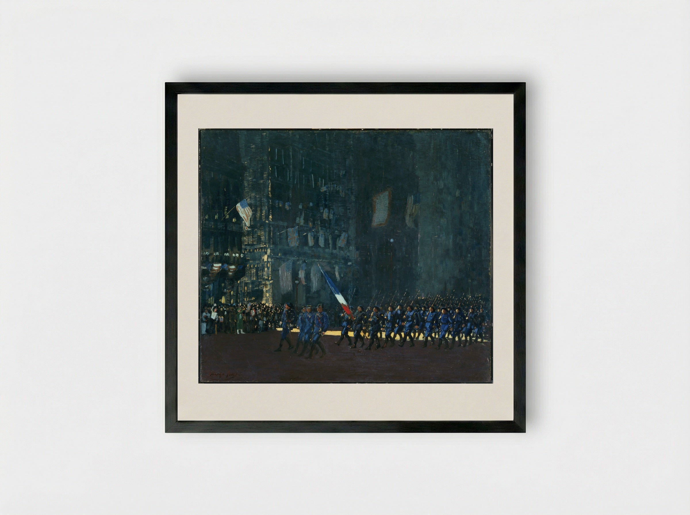 Fifth Avenue, New York - George Luks - Framed Print Black