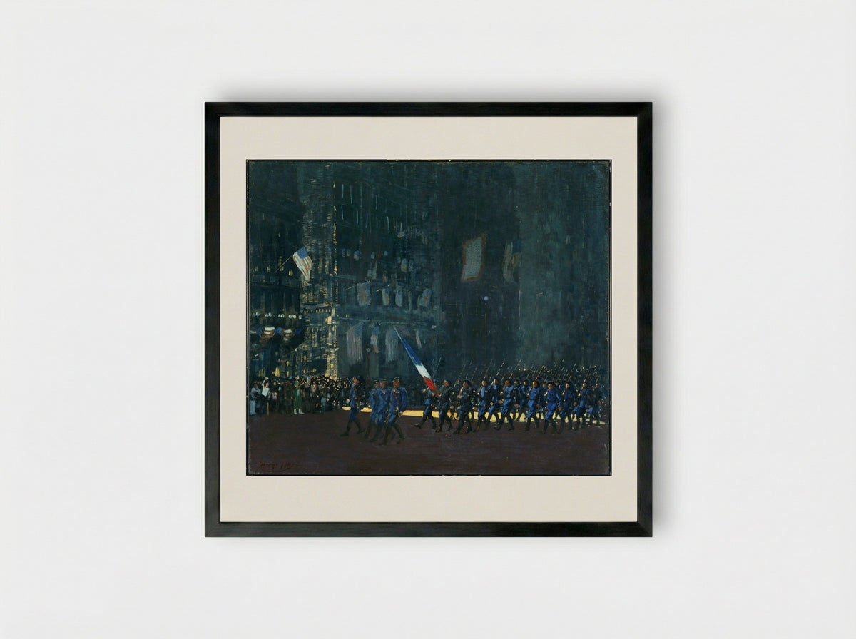 Fifth Avenue, New York - George Luks - Framed Print Black