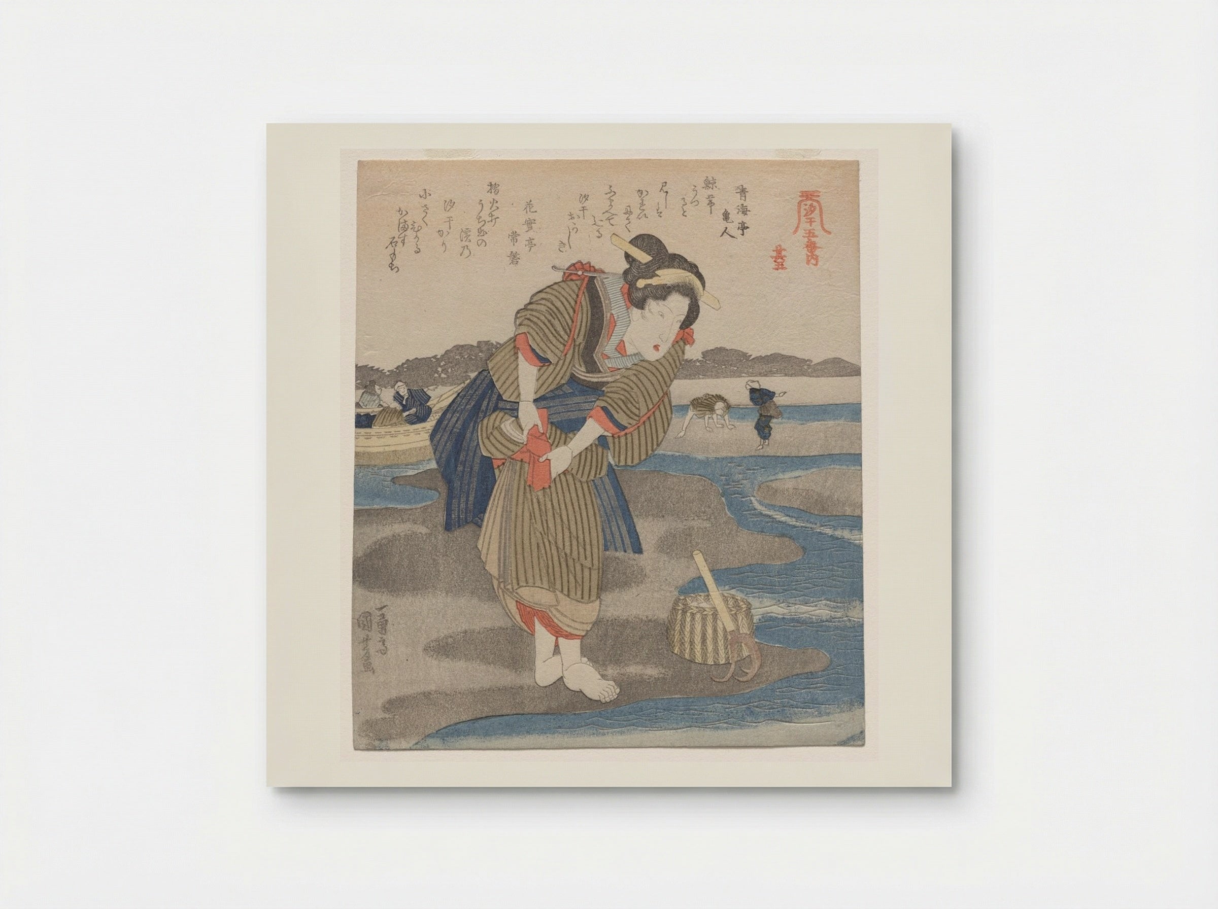 Fifth Print from A Low Tide Pentaptych - Utagawa Kuniyoshi - Poster