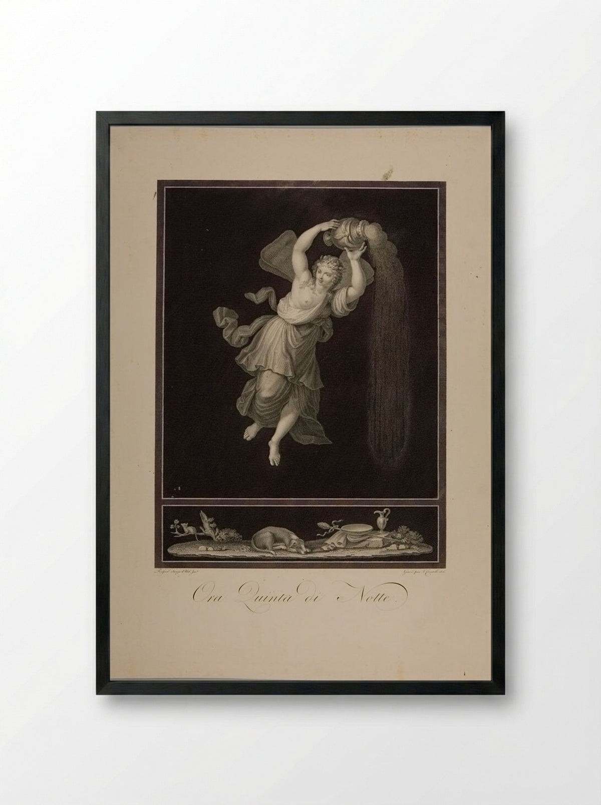 Fifth hour of night - Louis Croutelle - Framed Print Black