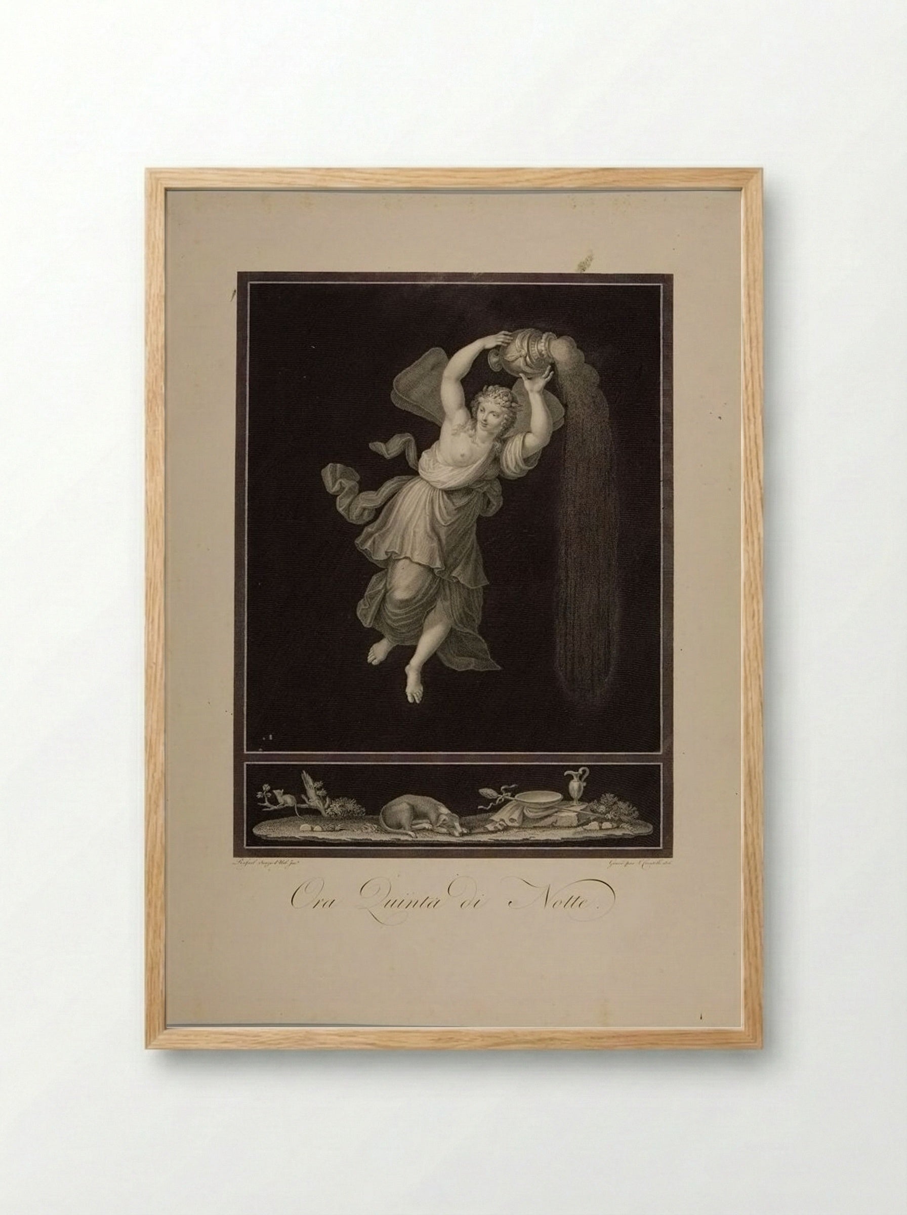 Fifth hour of night - Louis Croutelle - Framed Print Wood
