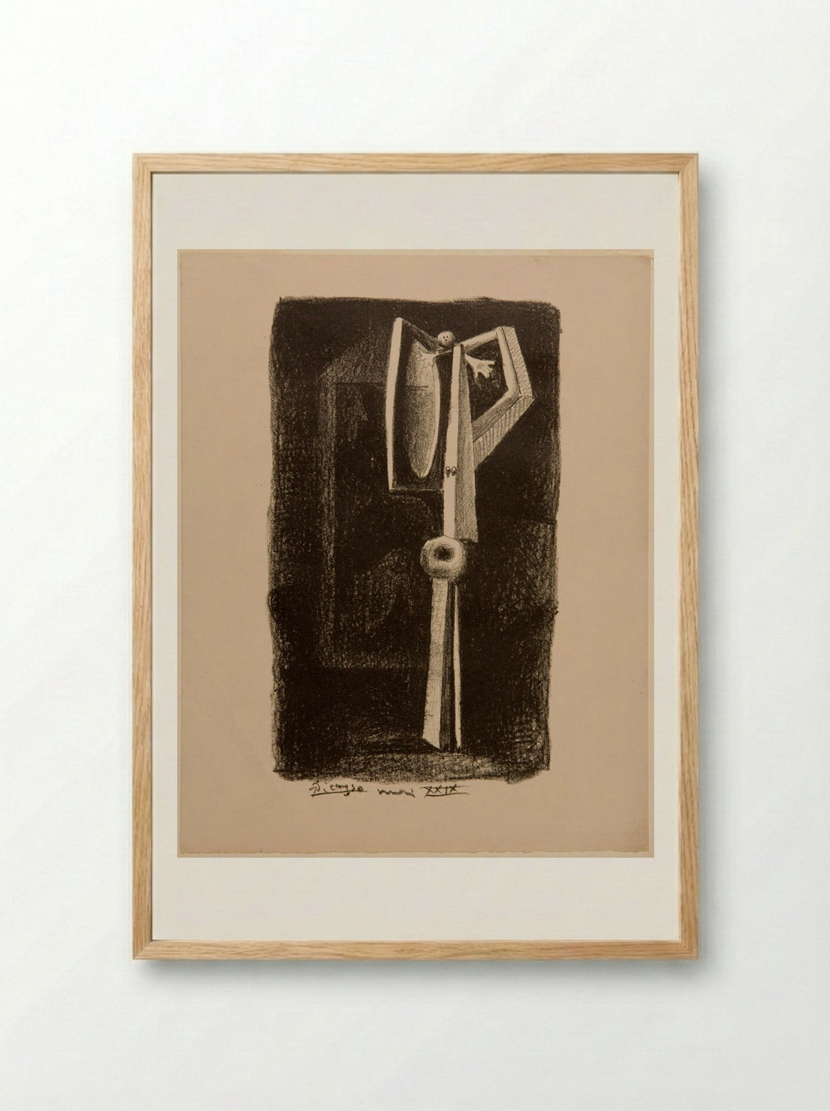 Figure, Bather in the Hut - Pablo Picasso - Framed Print Wood