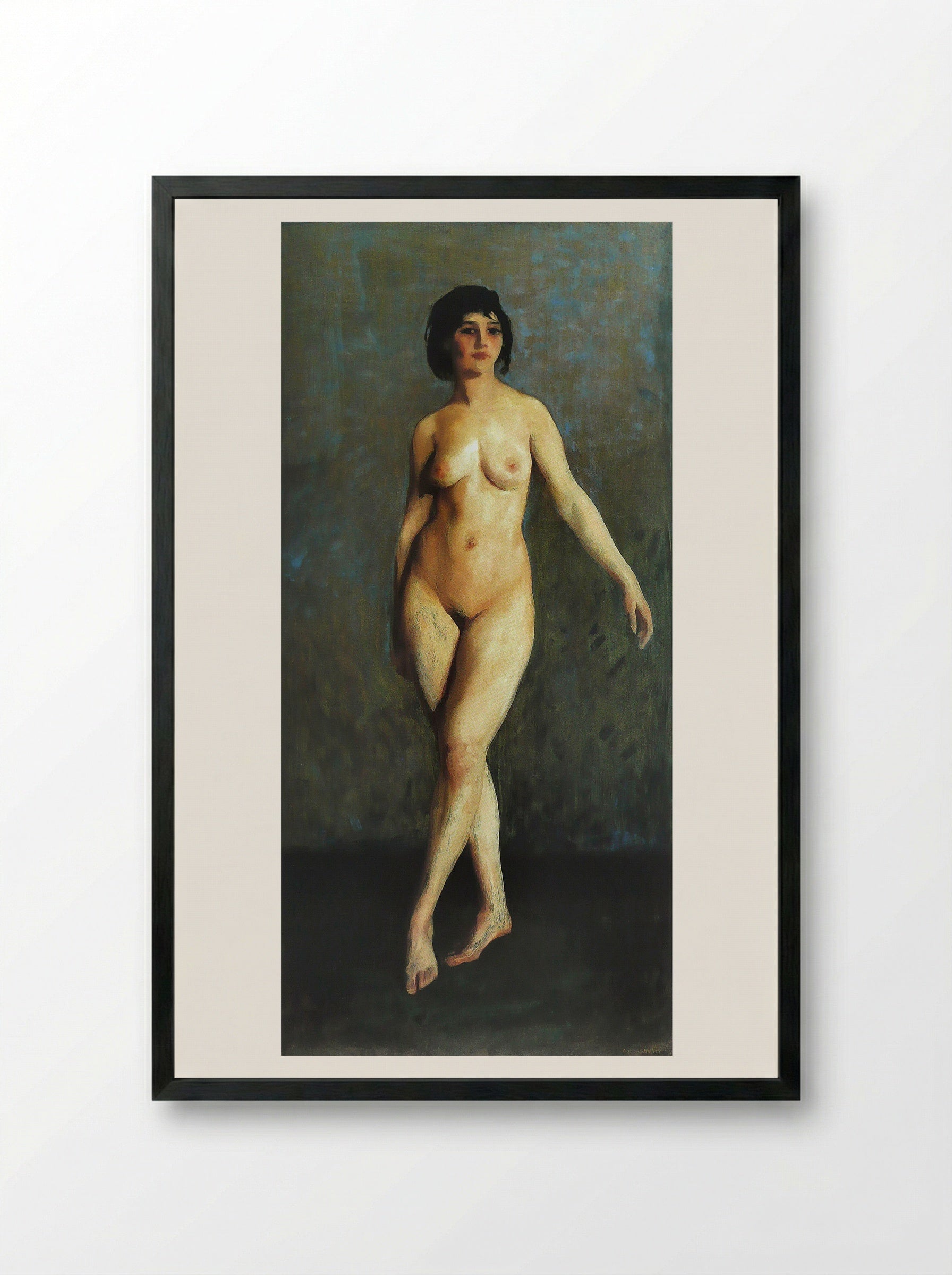 Figure in Motion - Robert Henri - Framed Print Black