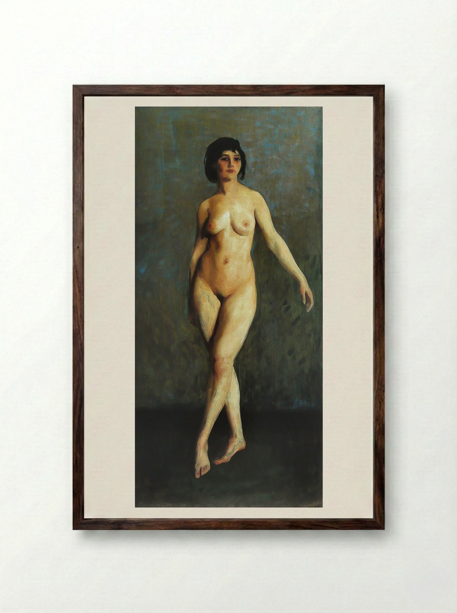 Figure in Motion - Robert Henri - Framed Print Dark Wood