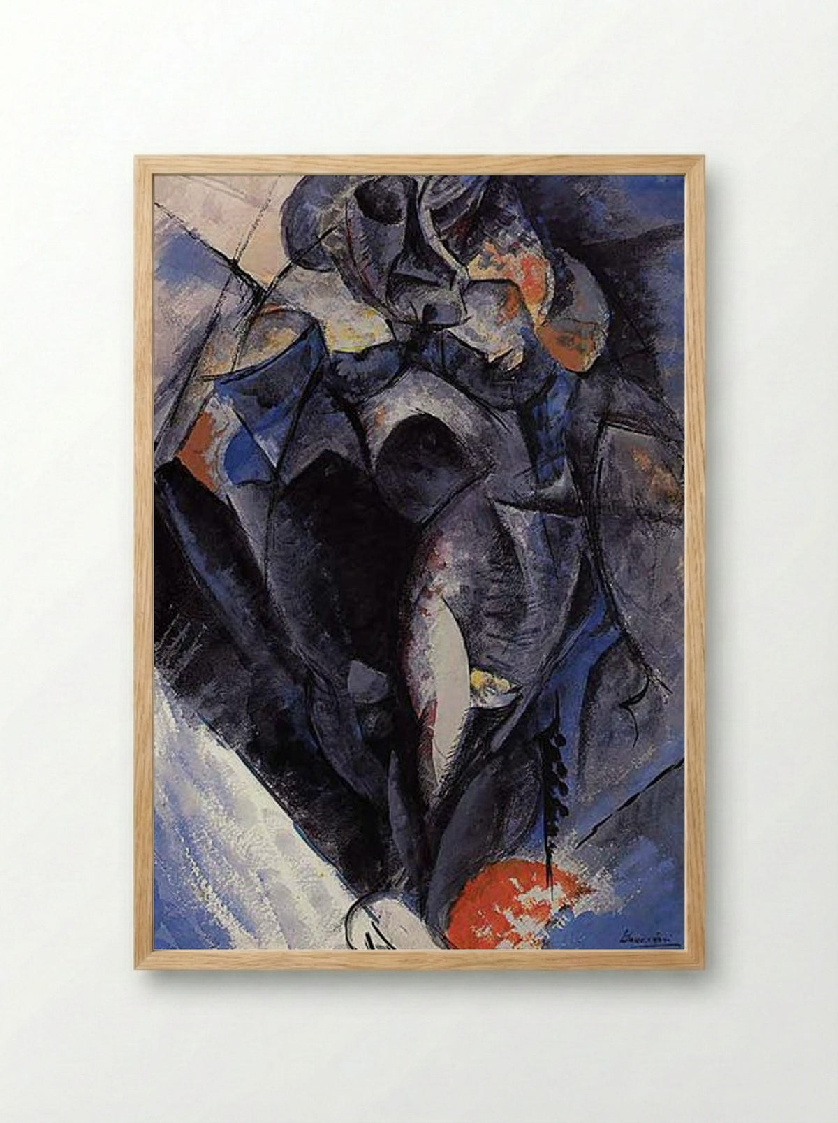 Figure - Umberto Boccioni - Framed Print Wood