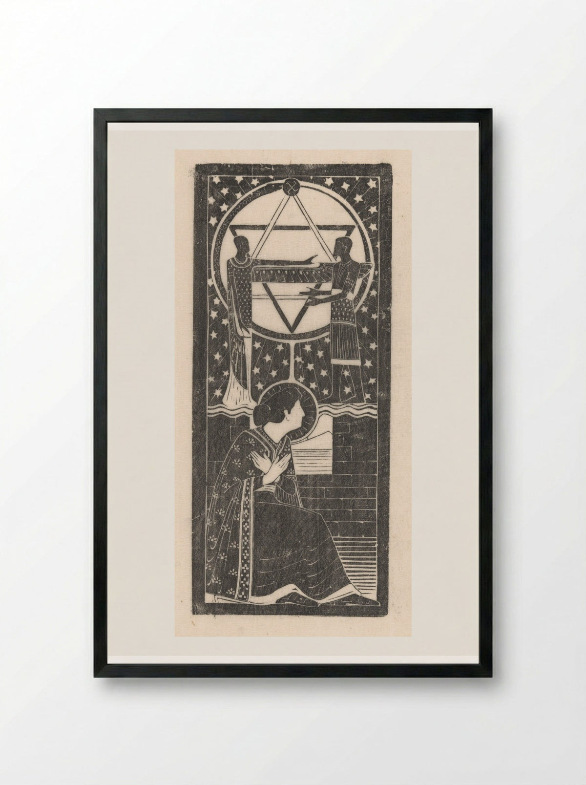Figuren bij een theosofisch embleem - Karel Petrus Cornelis de Bazel - Framed Print Black