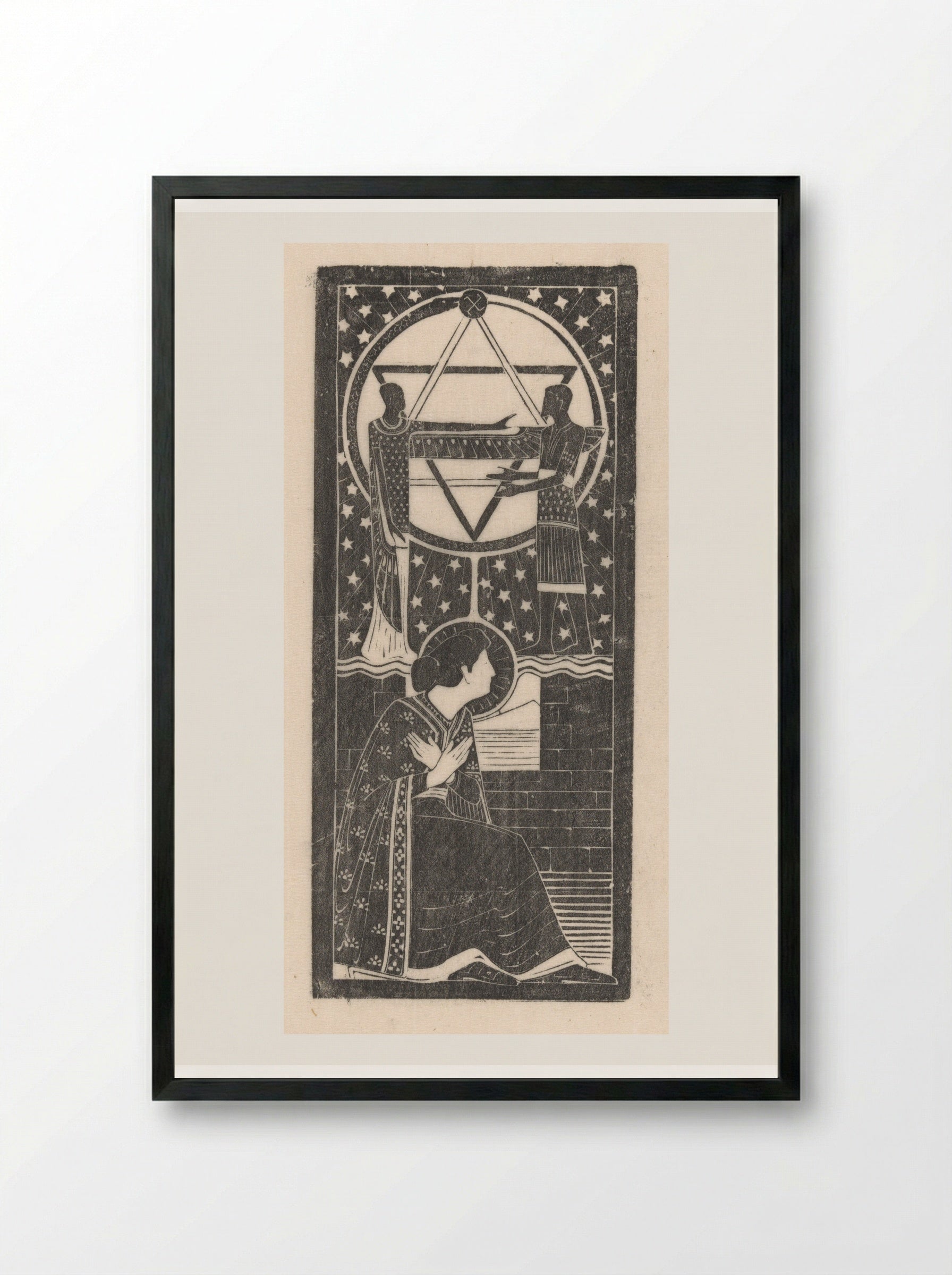 Figuren bij een theosofisch embleem - Karel Petrus Cornelis de Bazel - Framed Print Black