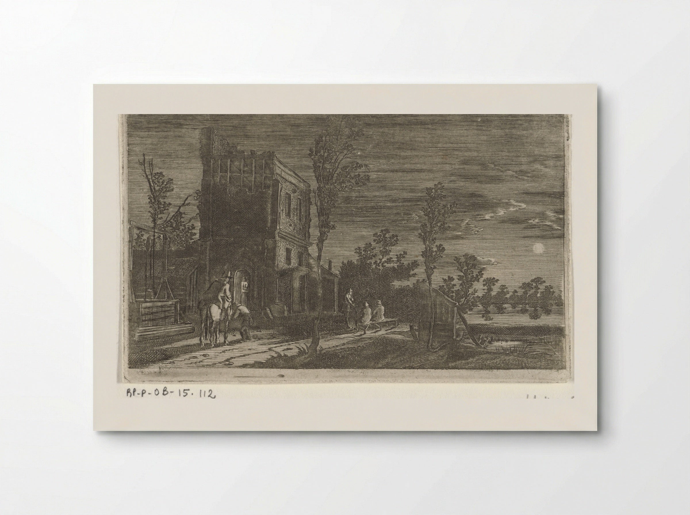 Figuren bij een toren, bij nacht - Gillis van Scheyndel (I) - Poster