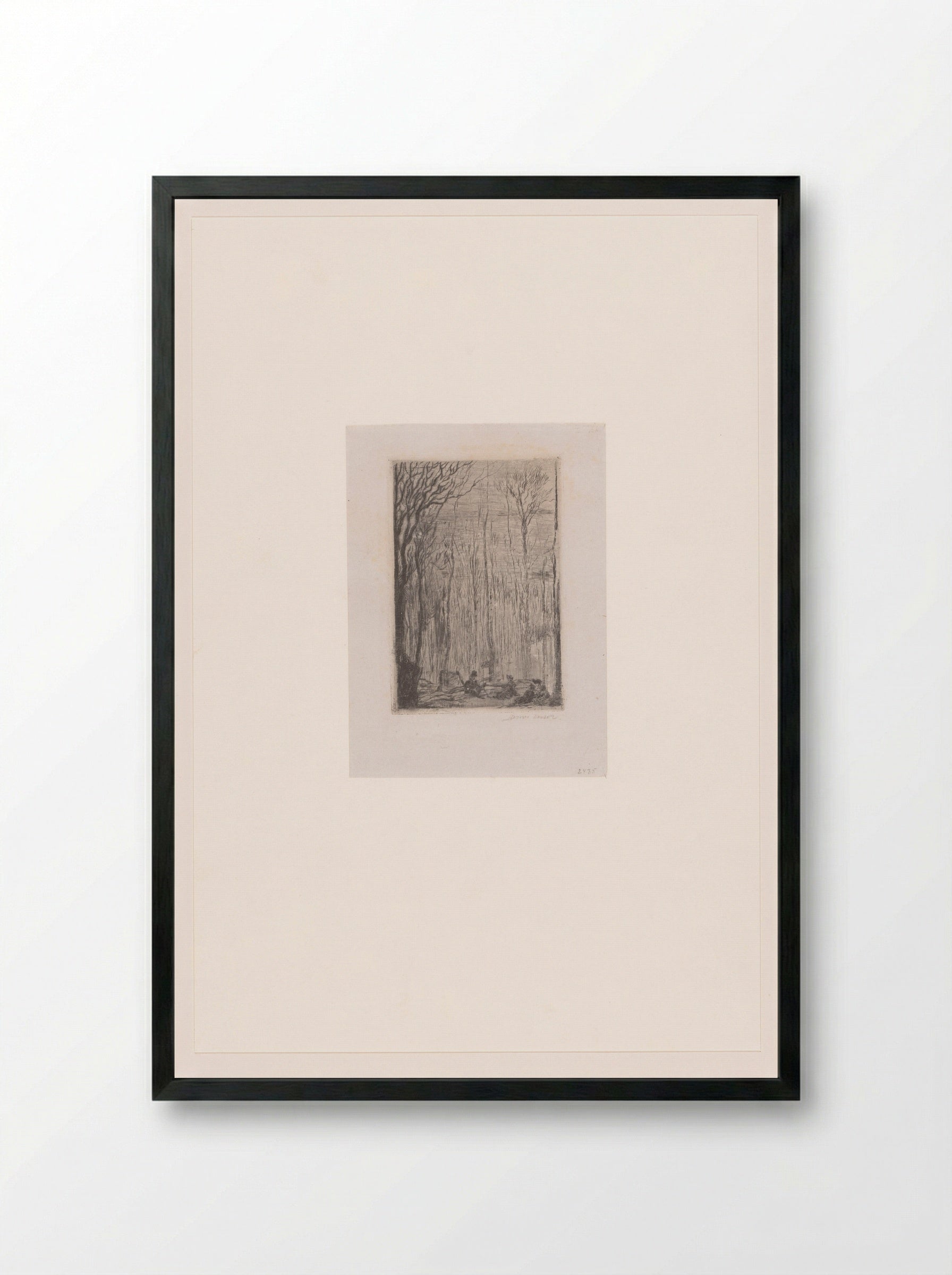 Figuren in het bos bij Groenendael - James Ensor - Framed Print Black