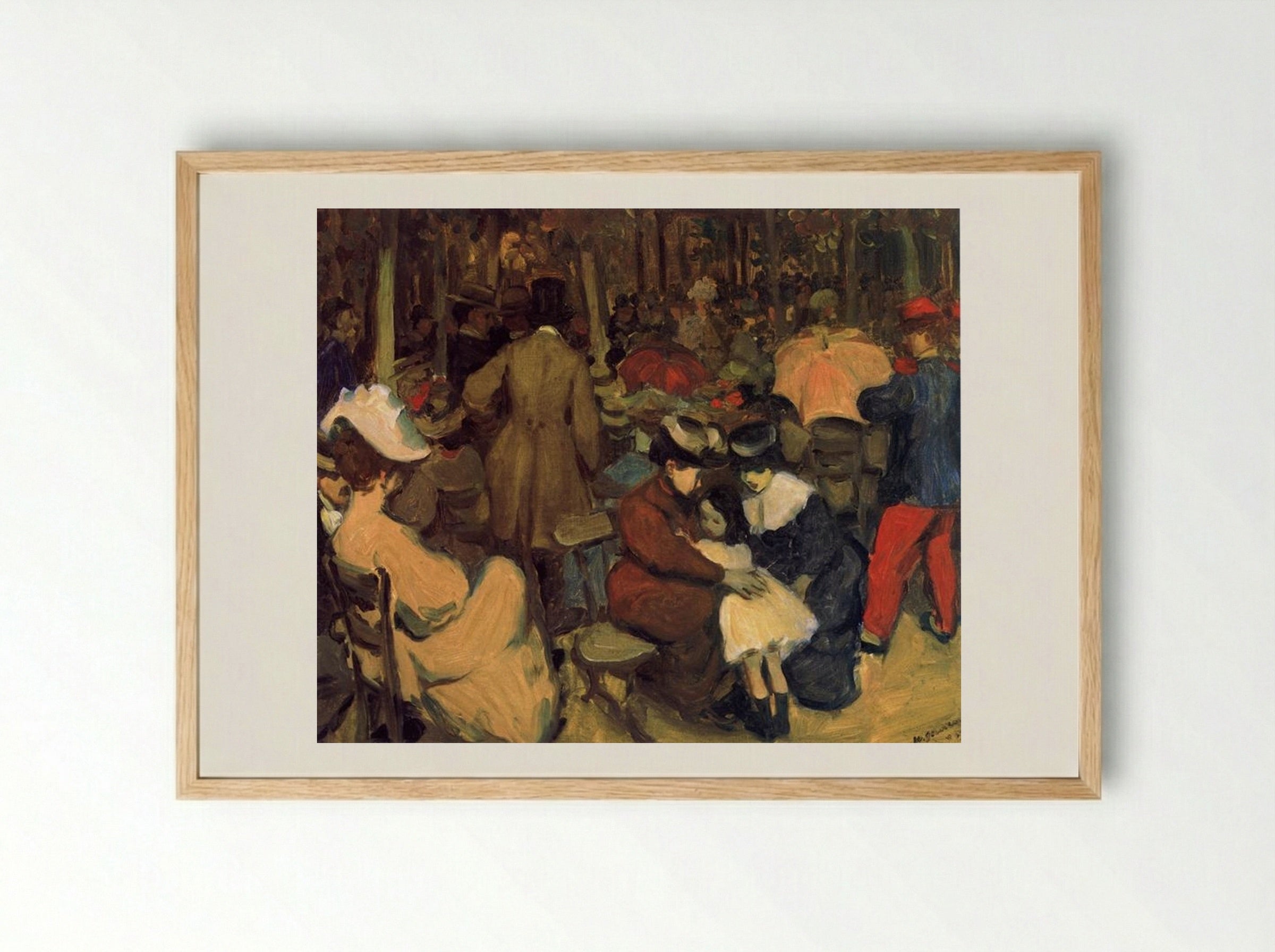Figures in a Park, Paris - William James Glackens - Framed Print Wood