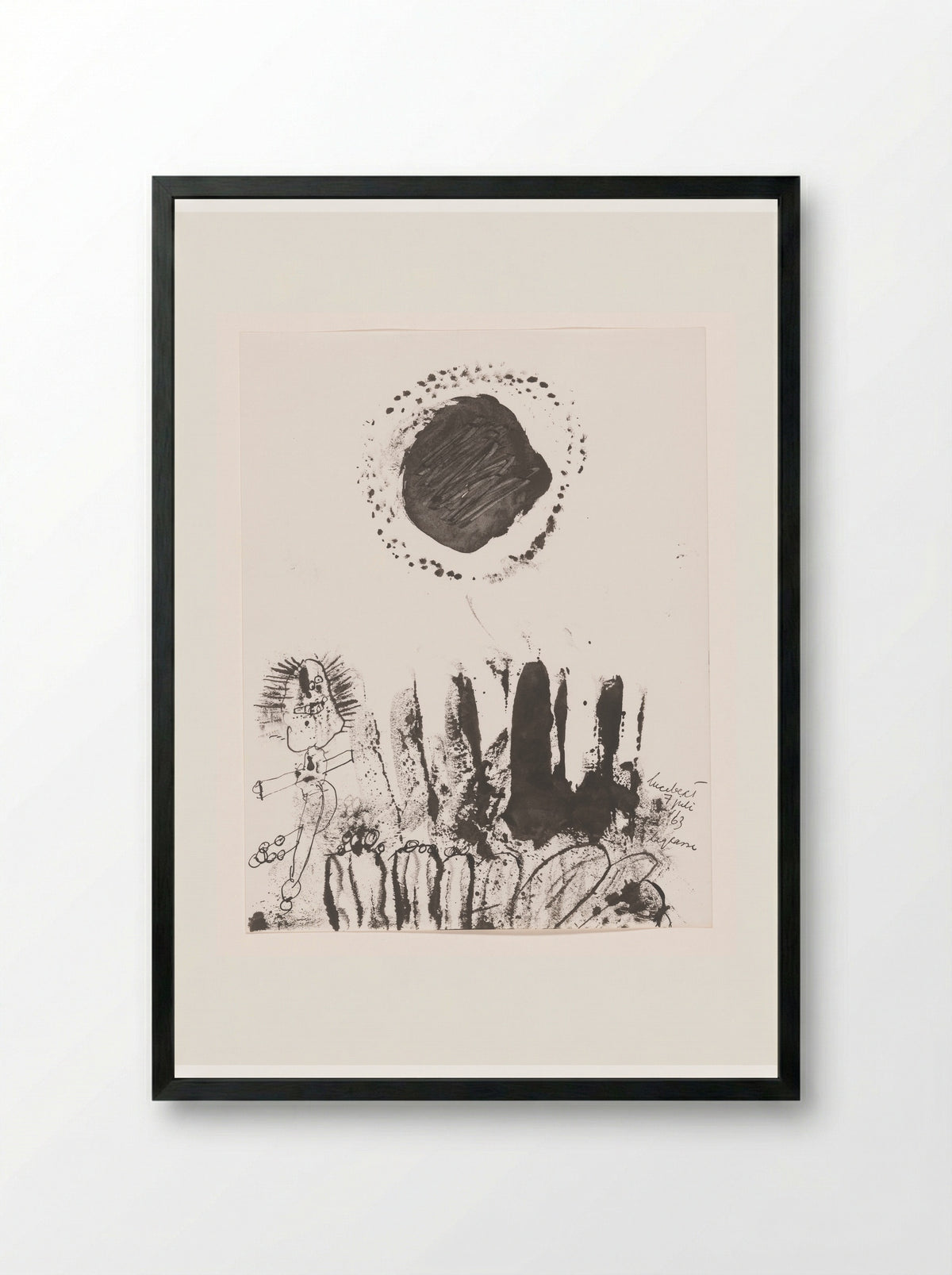 Figuur met gespreide armen - Lucebert - Framed Print Black