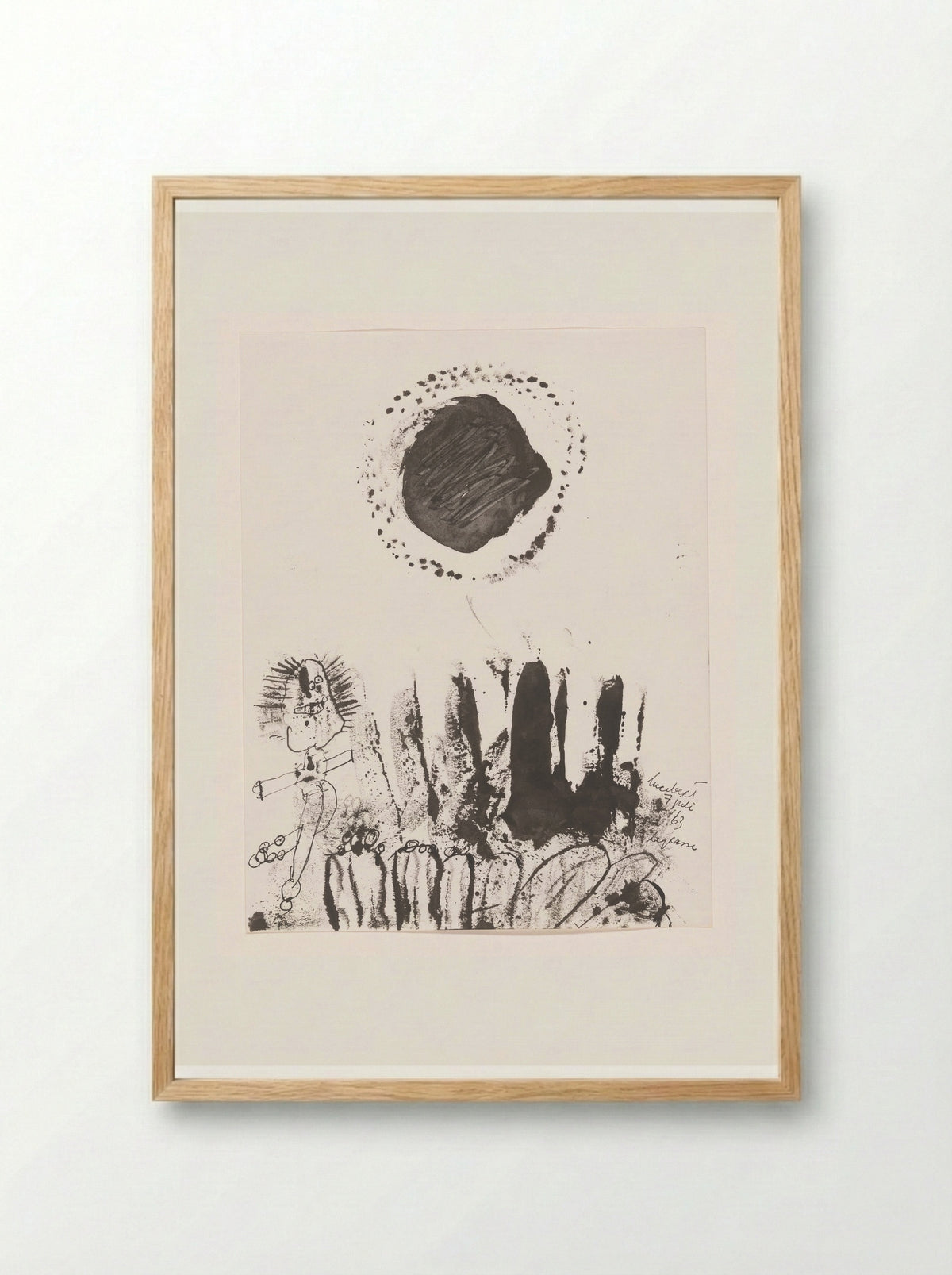 Figuur met gespreide armen - Lucebert - Framed Print Wood