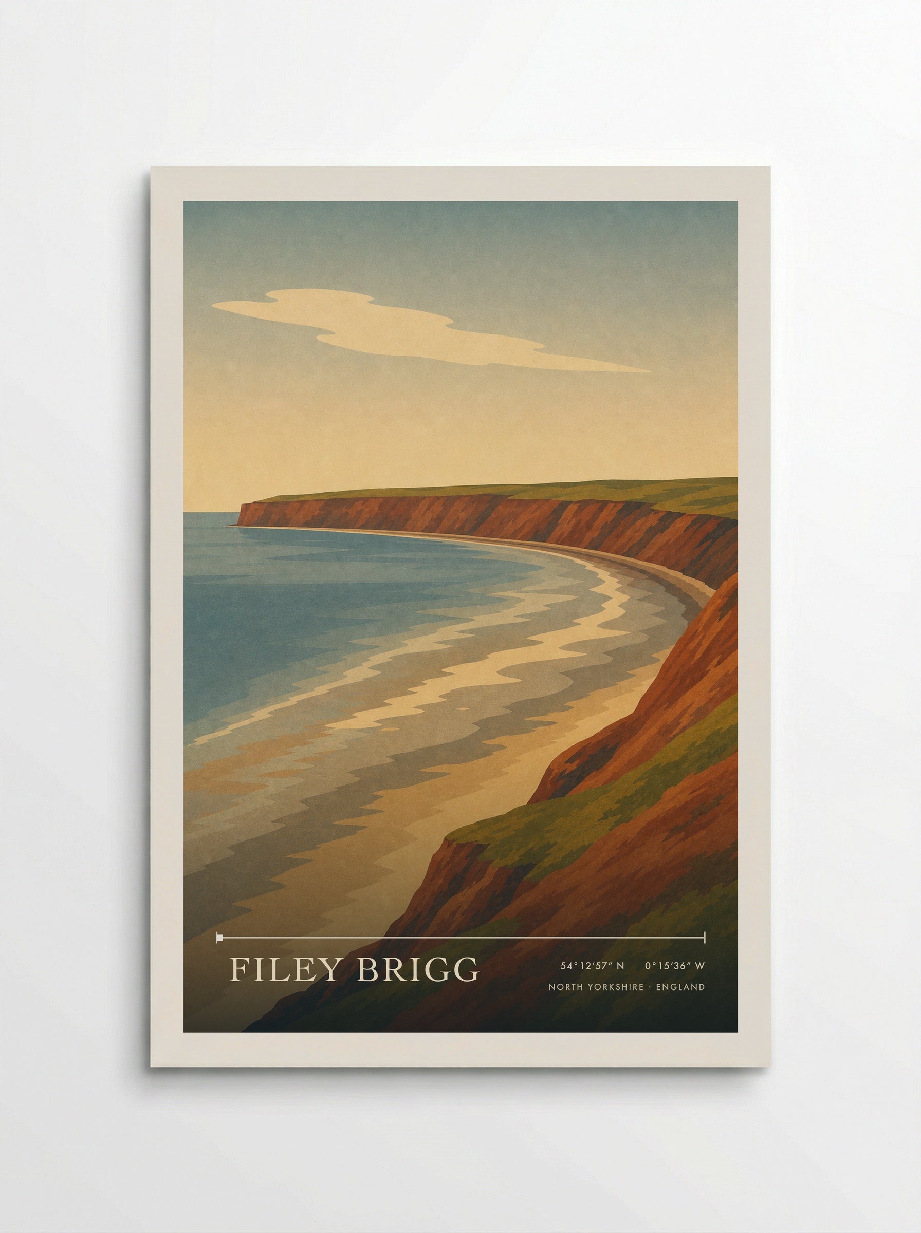Filey Brigg Travel Poster Artwork - Poster