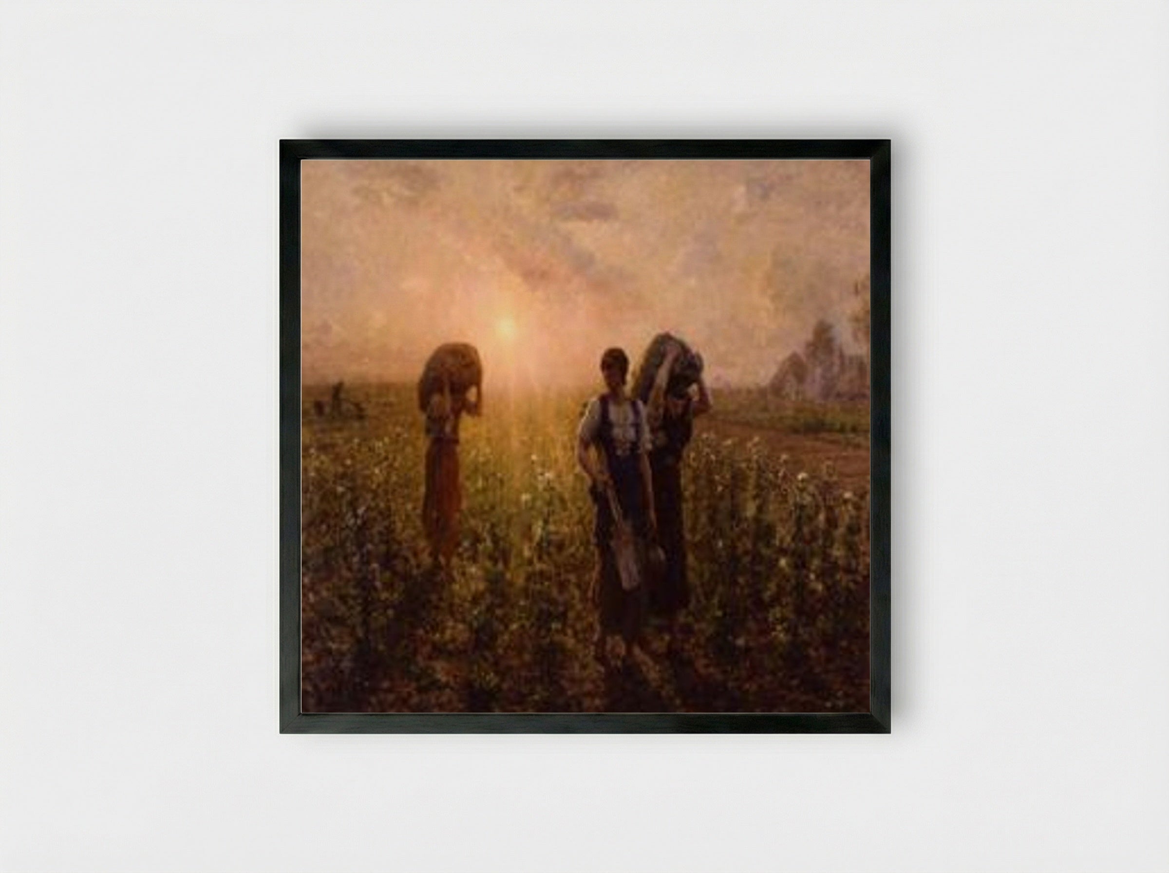 Fin du travail - Jules Breton - Framed Print Black