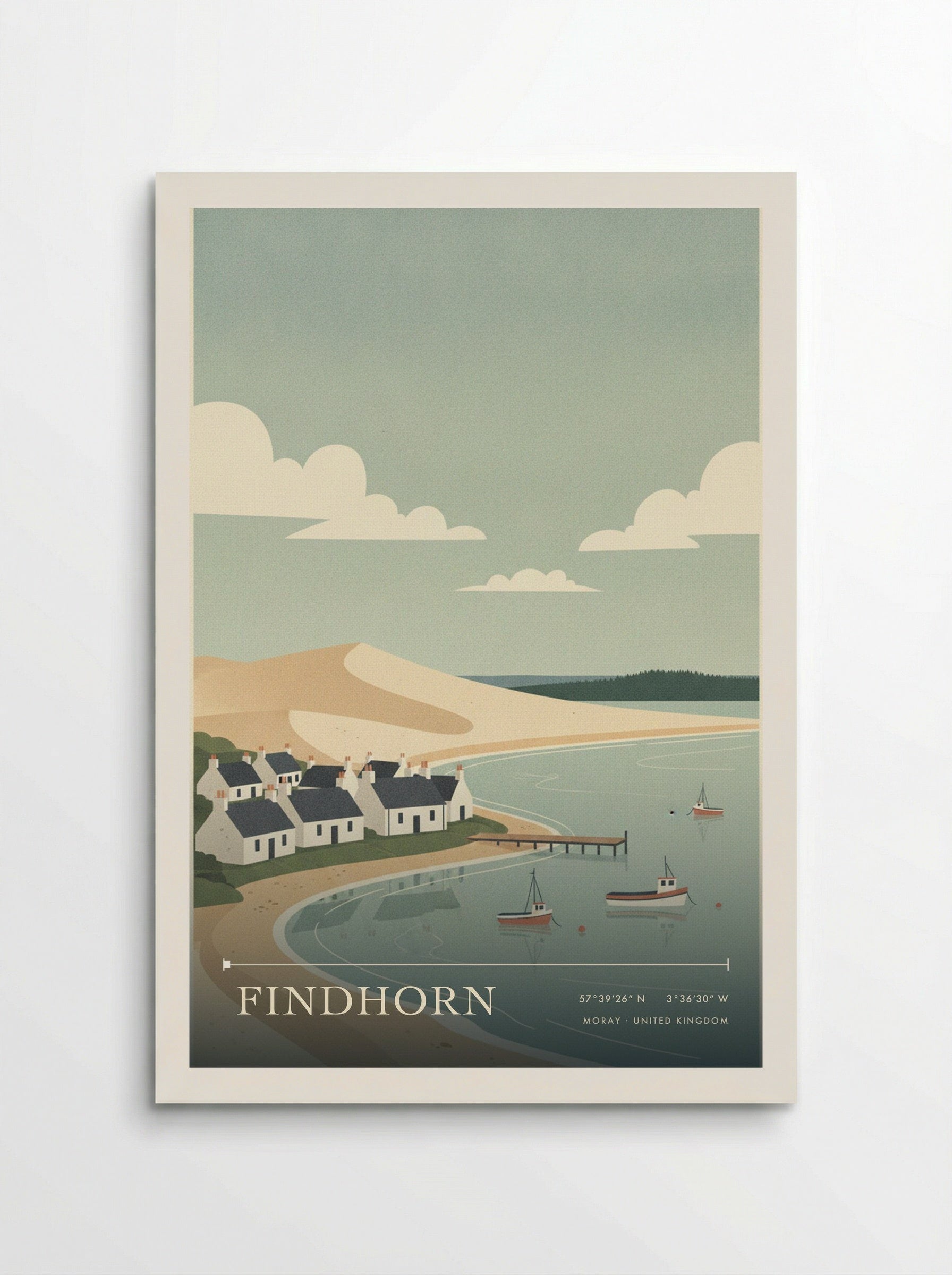 Findhorn Moray United Kingdom Travel Poster - Poster