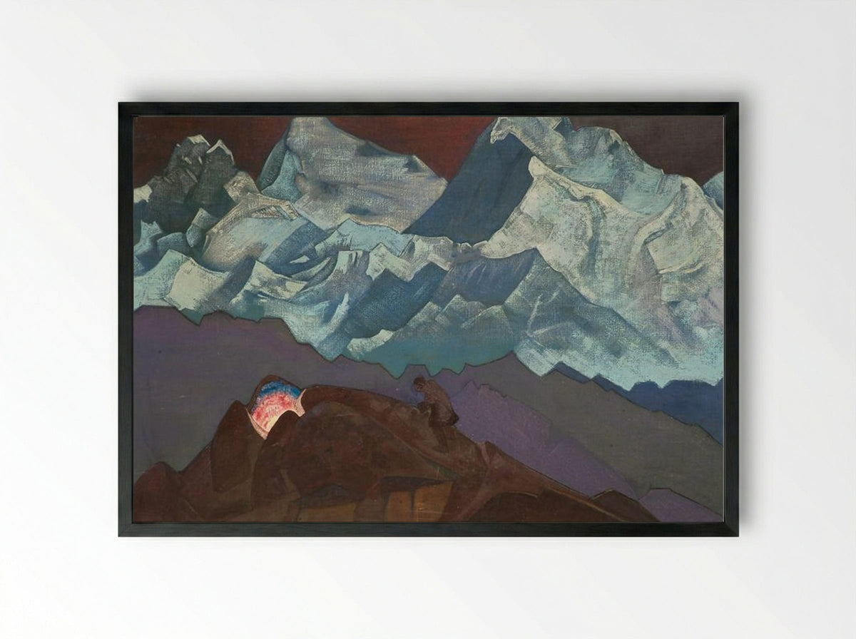 Fire Blossom - Nicholas Roerich - Framed Print Black