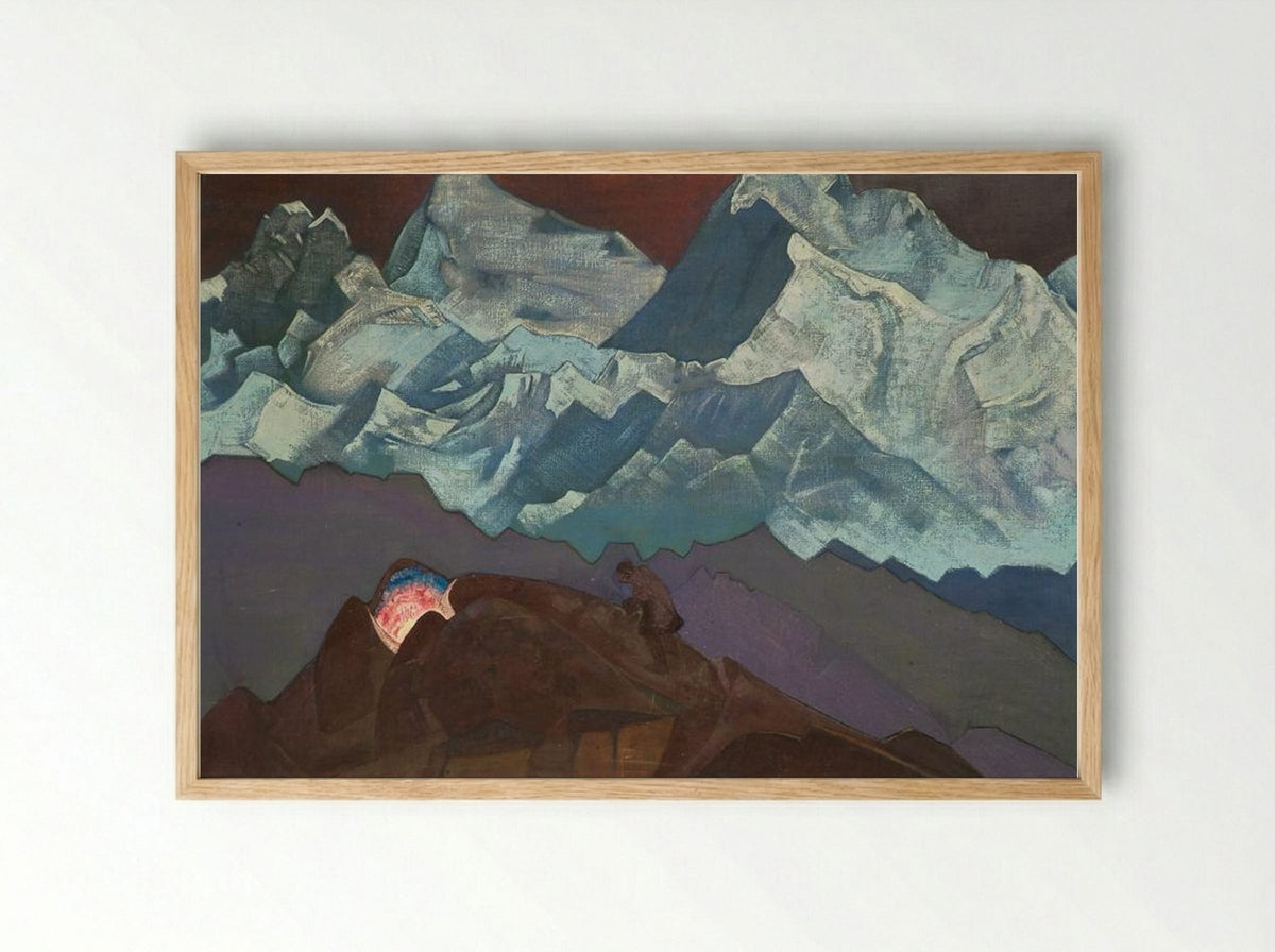 Fire Blossom - Nicholas Roerich - Framed Print Wood