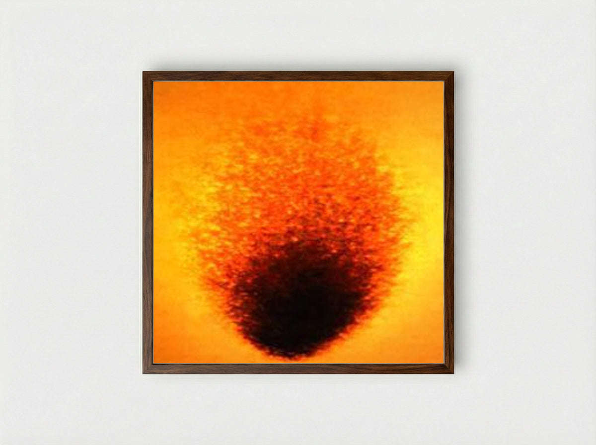 Fire Painting F31 - Yves Klein - Framed Print Dark Wood