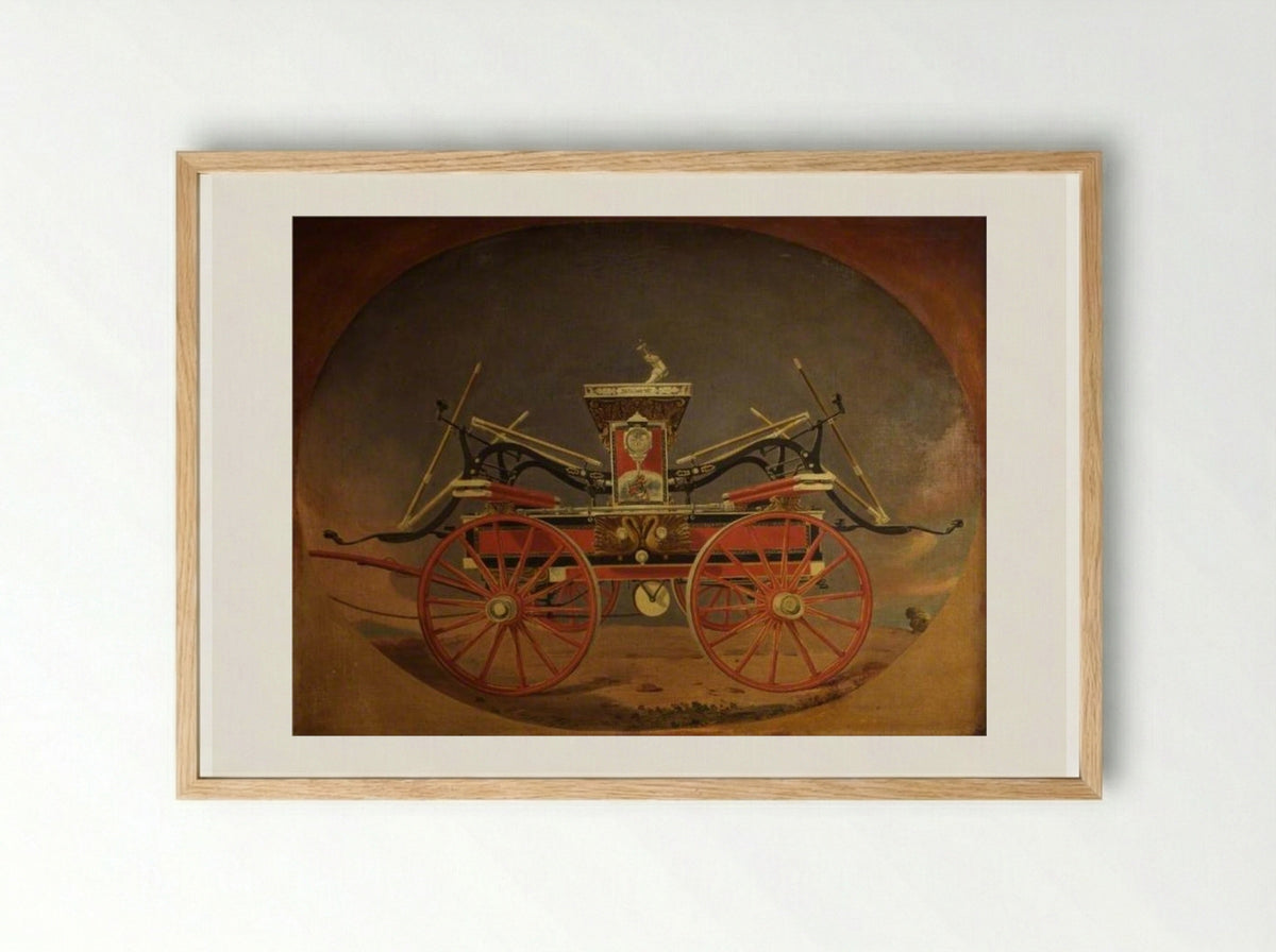 Fire Steamer Engine 'Fairmount' - Thomas Sully - Framed Print Wood