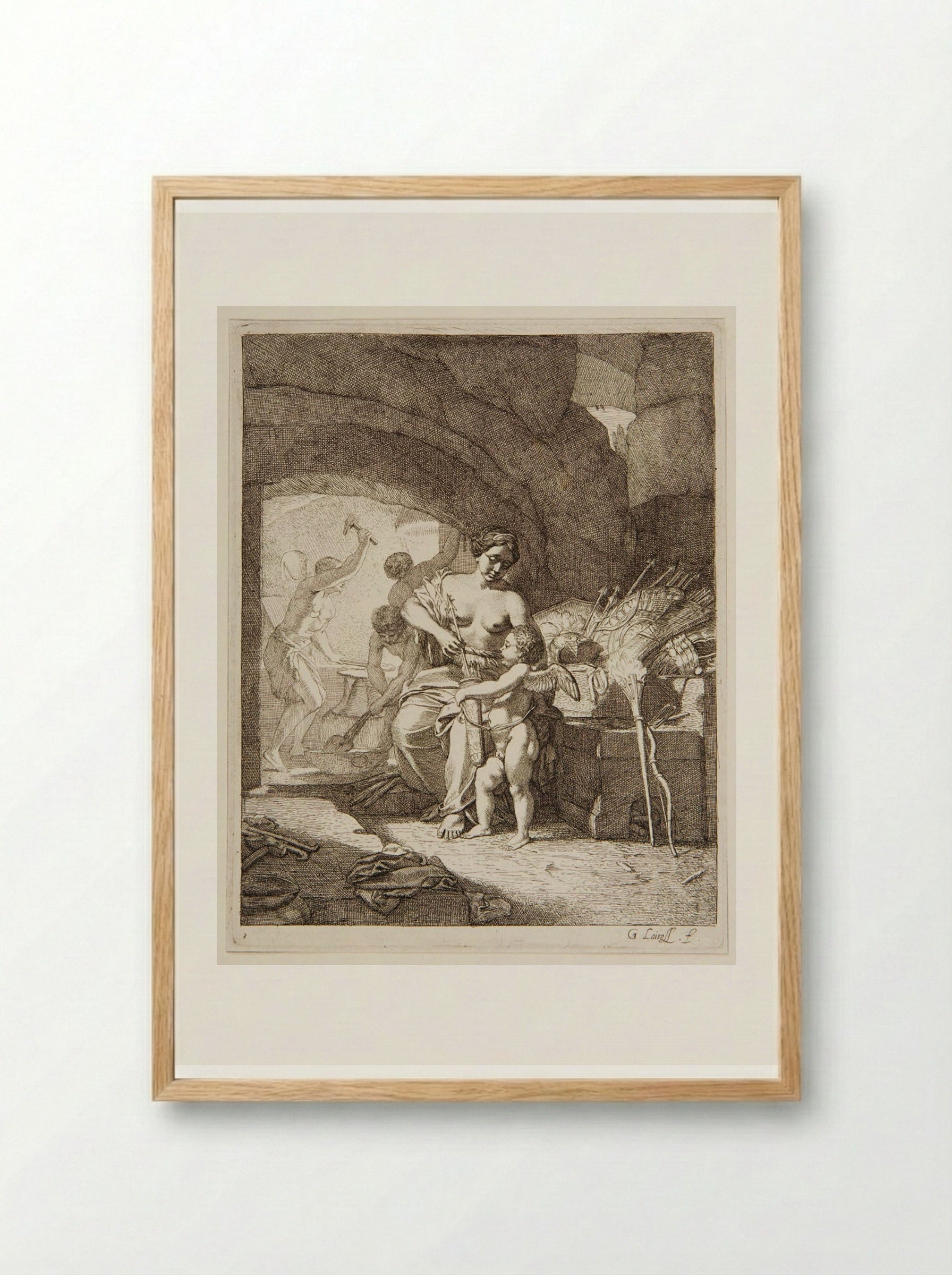 Fire - Gérard de Lairesse - Framed Print Wood