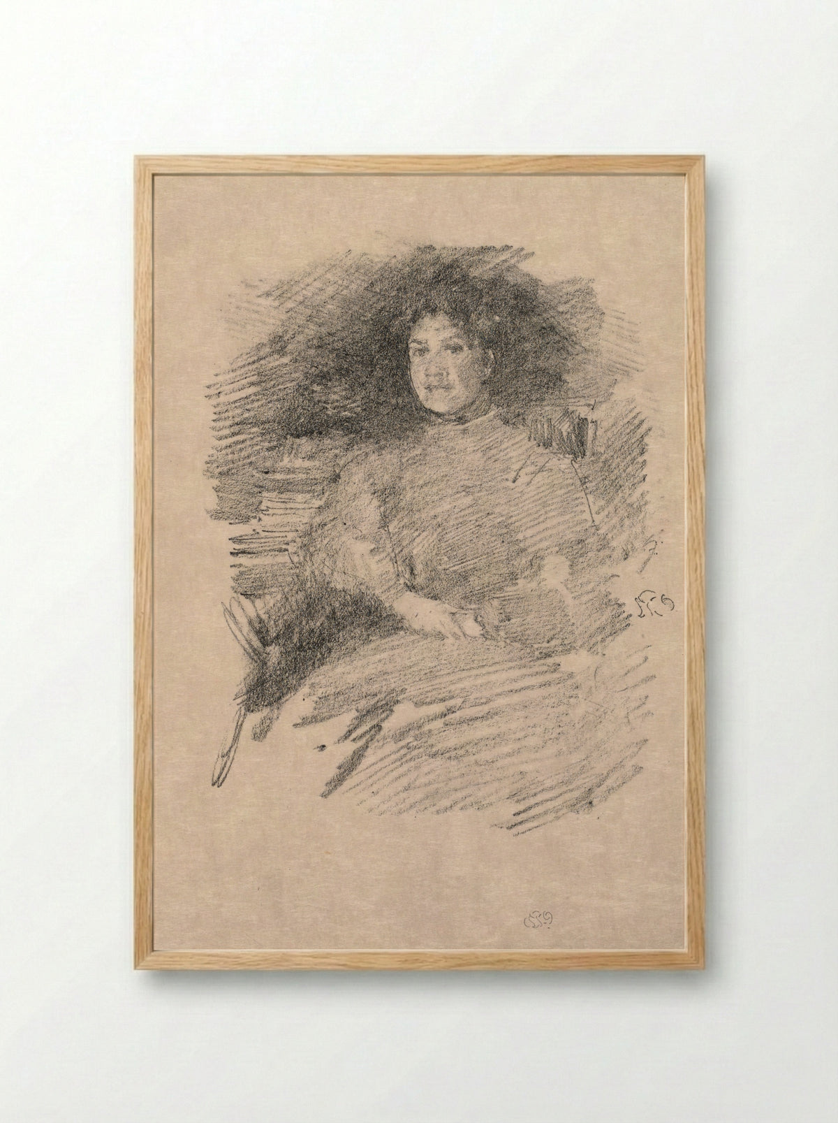 Firelight (Mrs. Pennell) - James McNeill Whistler - Framed Print Wood