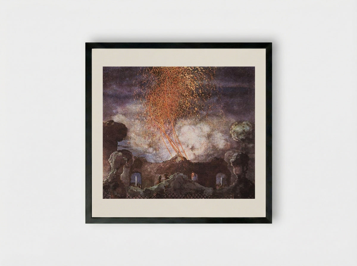Fireworks - Konstantin Somov - Framed Print Black