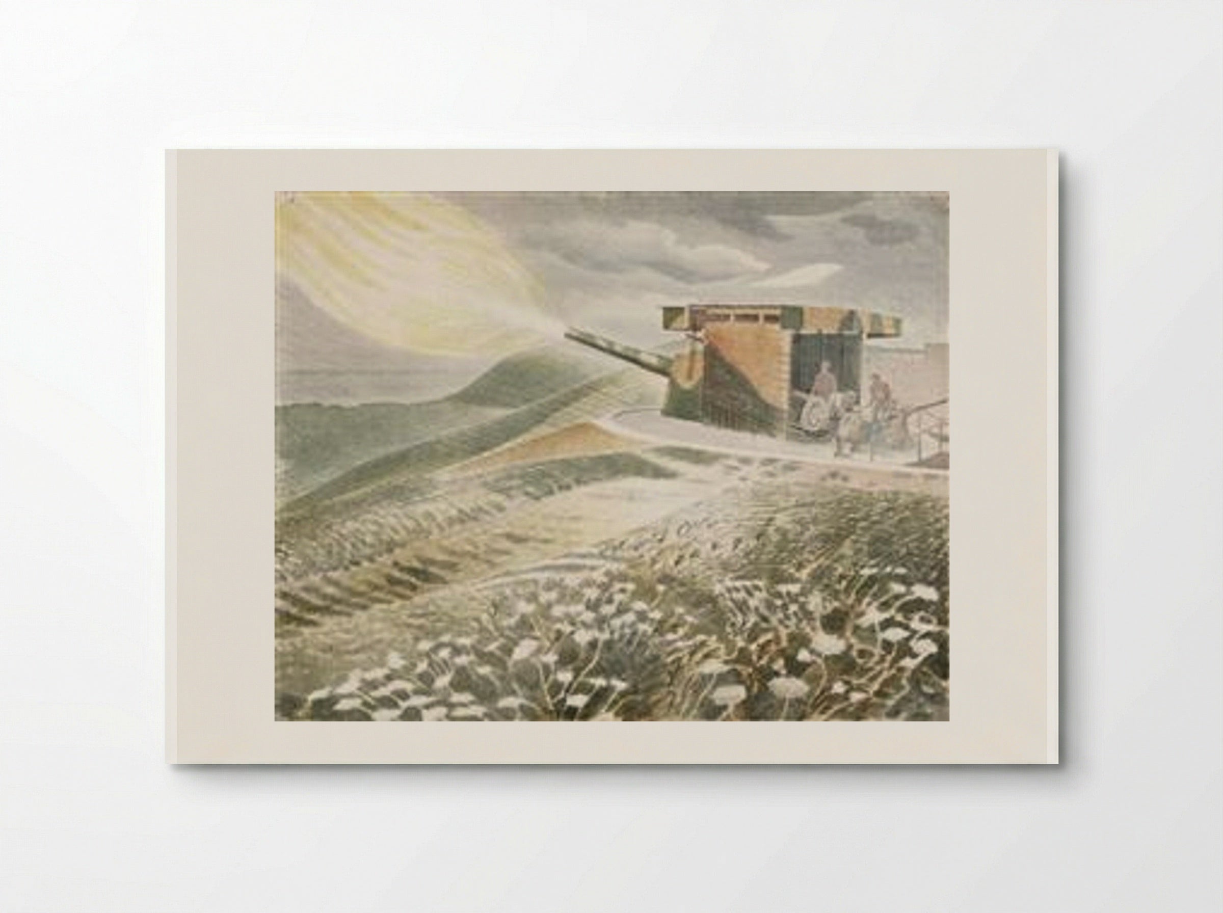 Firing a 9.2 Gun - Eric Ravilious - Poster