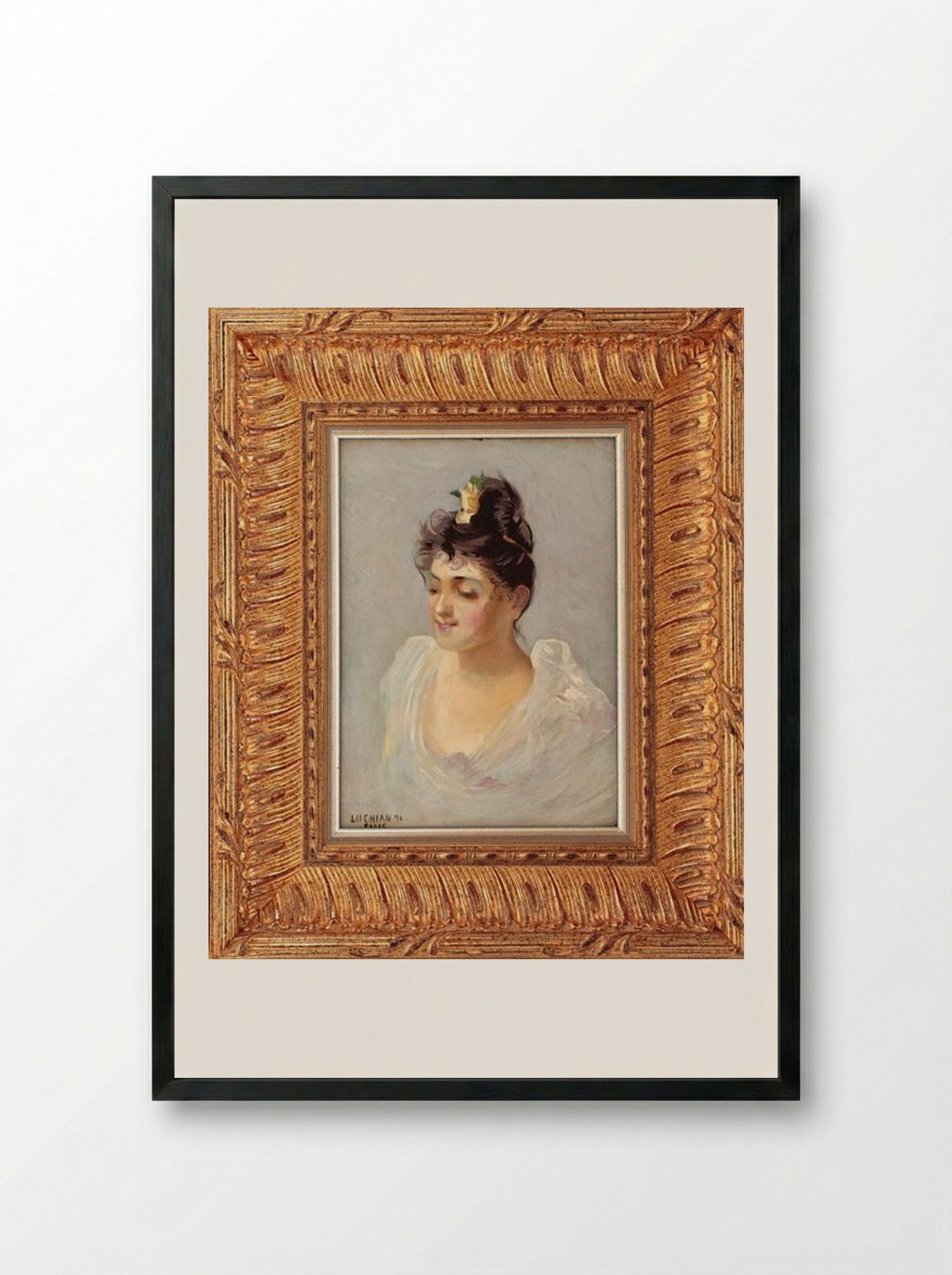 First Ball - Stefan Luchian - Framed Print Black