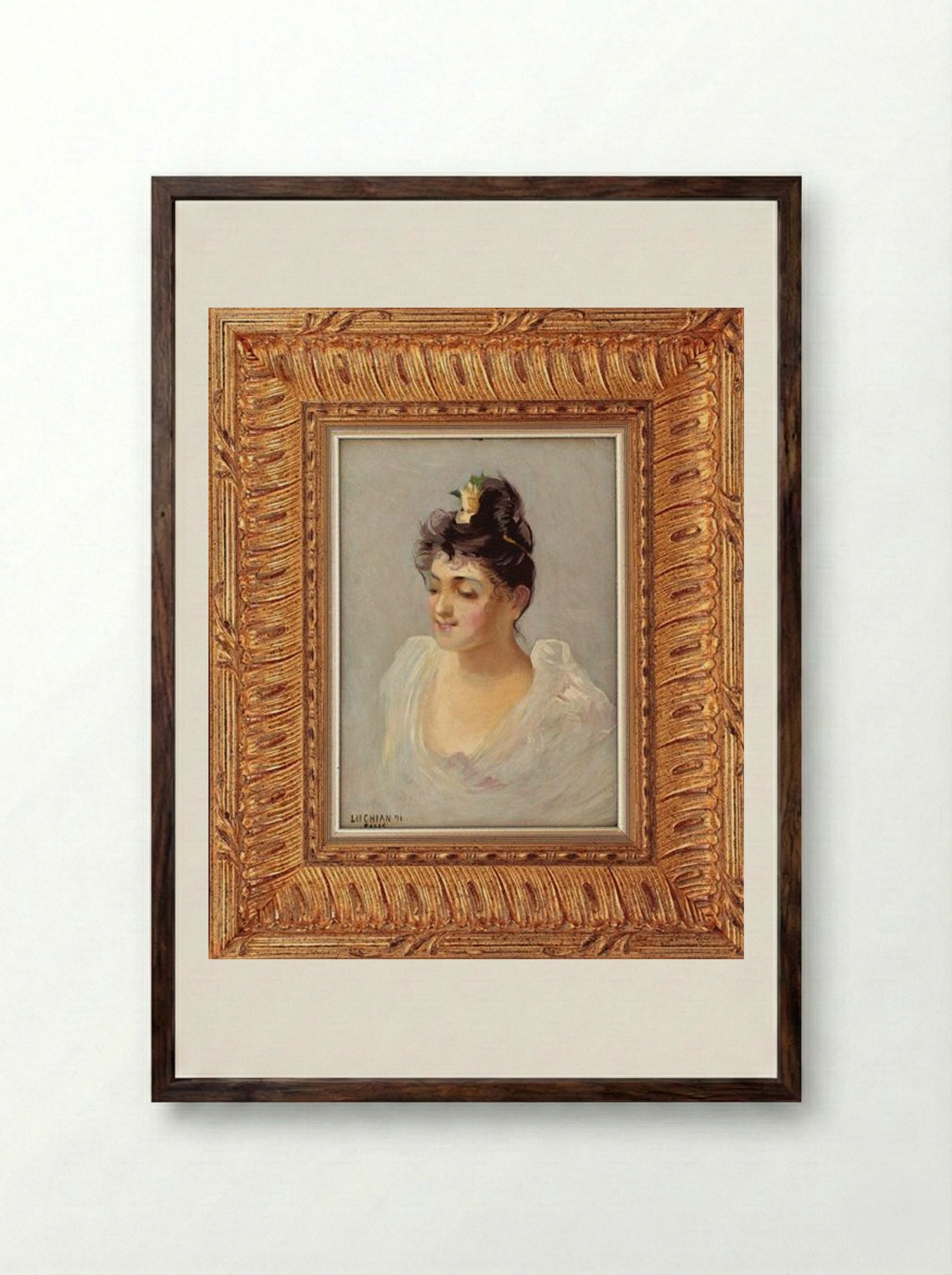 First Ball - Stefan Luchian - Framed Print Dark Wood