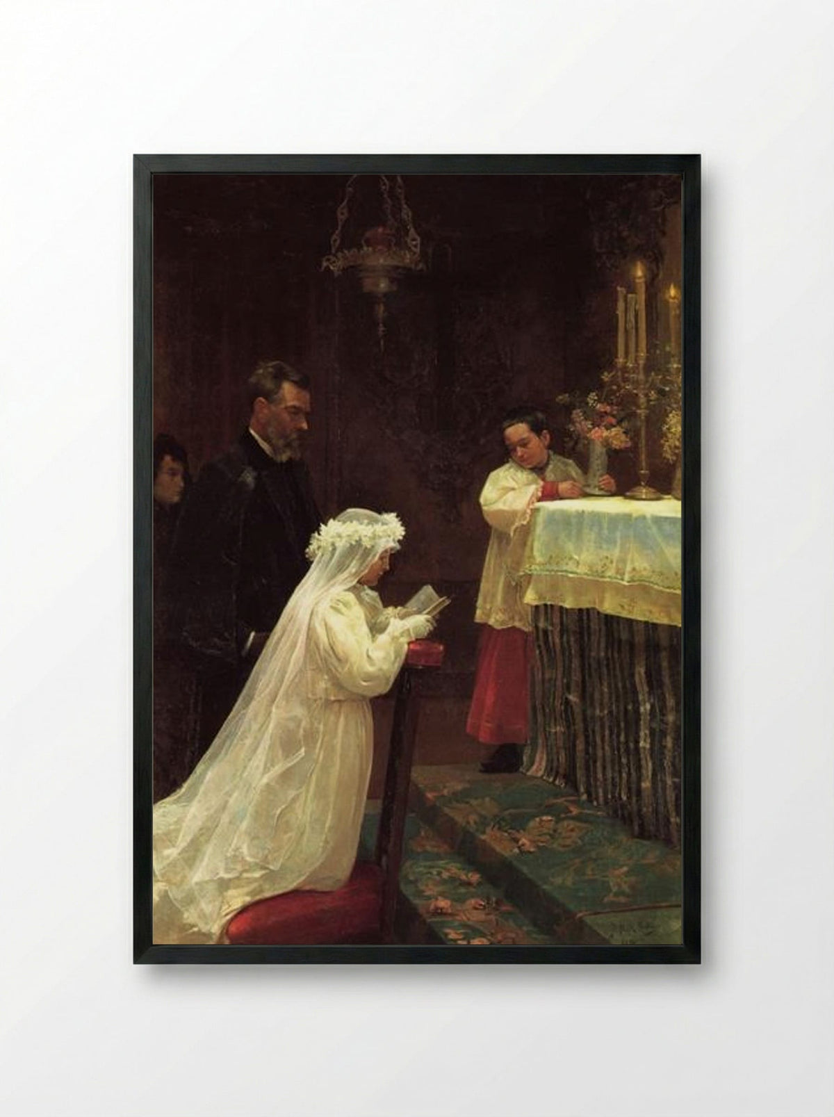 First Communion - Pablo Picasso - Framed Print Black