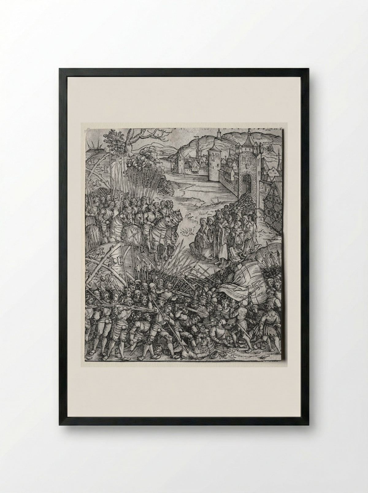 First Flemish Rebellion - Wolf Traut - Framed Print Black