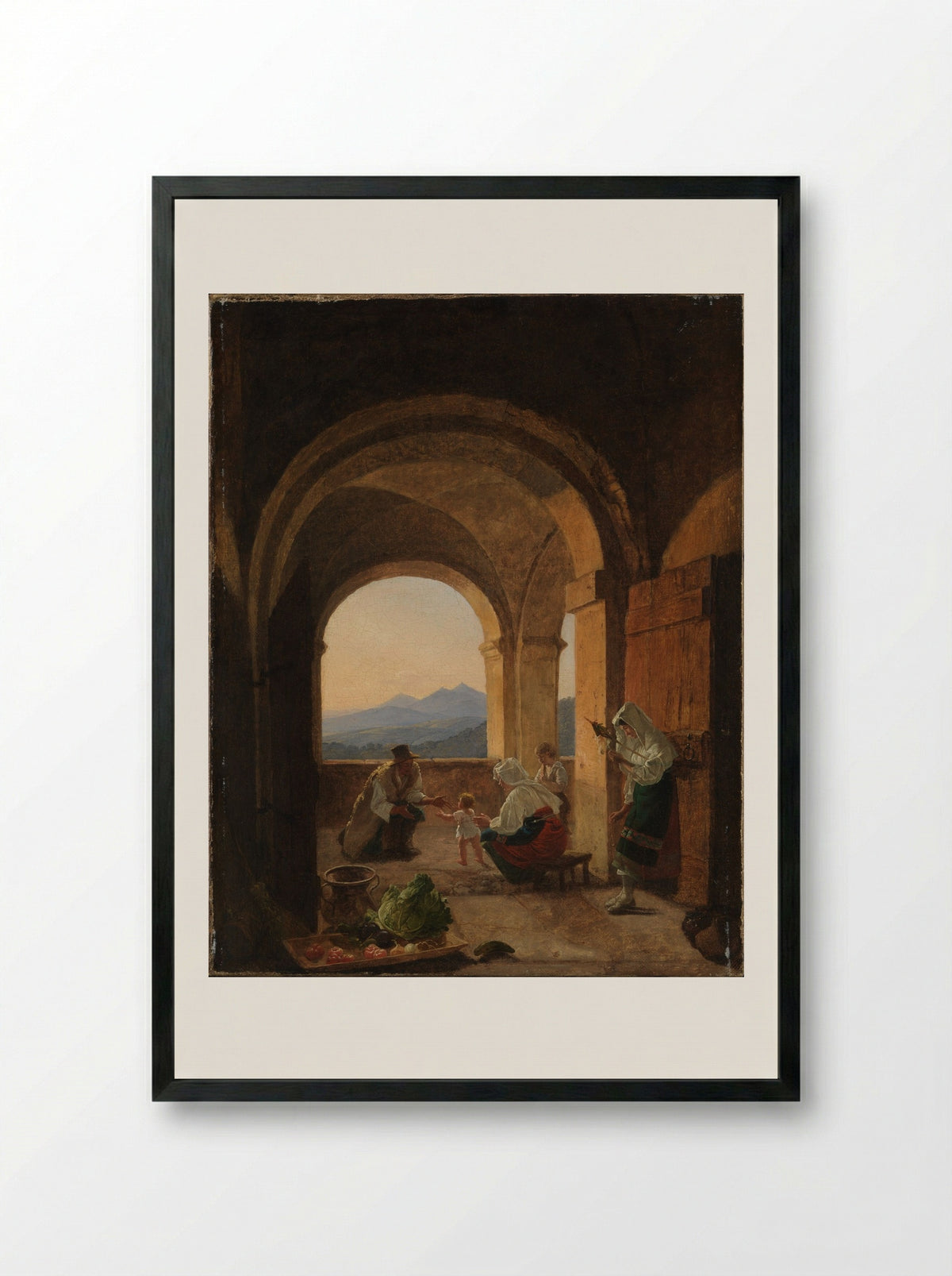 First Steps - Franz Ludwig Catel - Framed Print Black