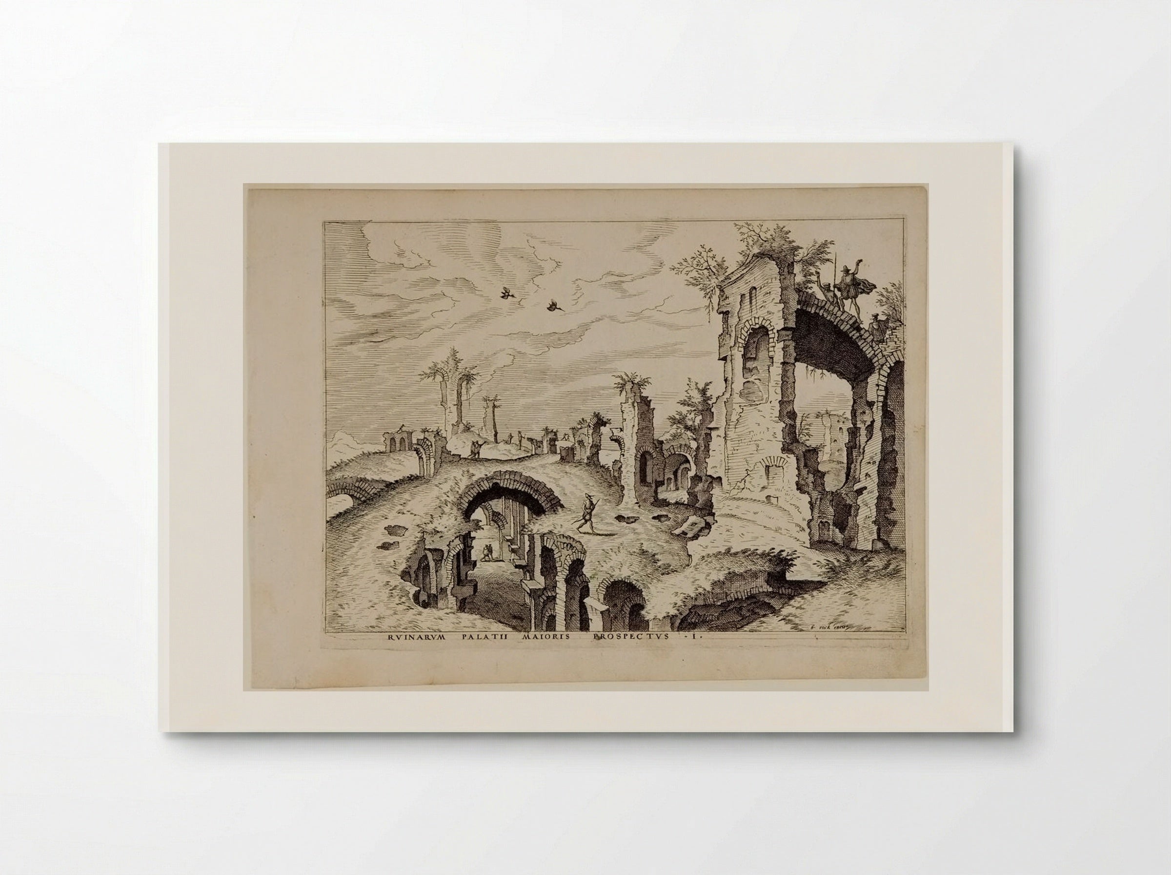 First View of Ruins on the Palatine - Hieronymus Cock - Poster