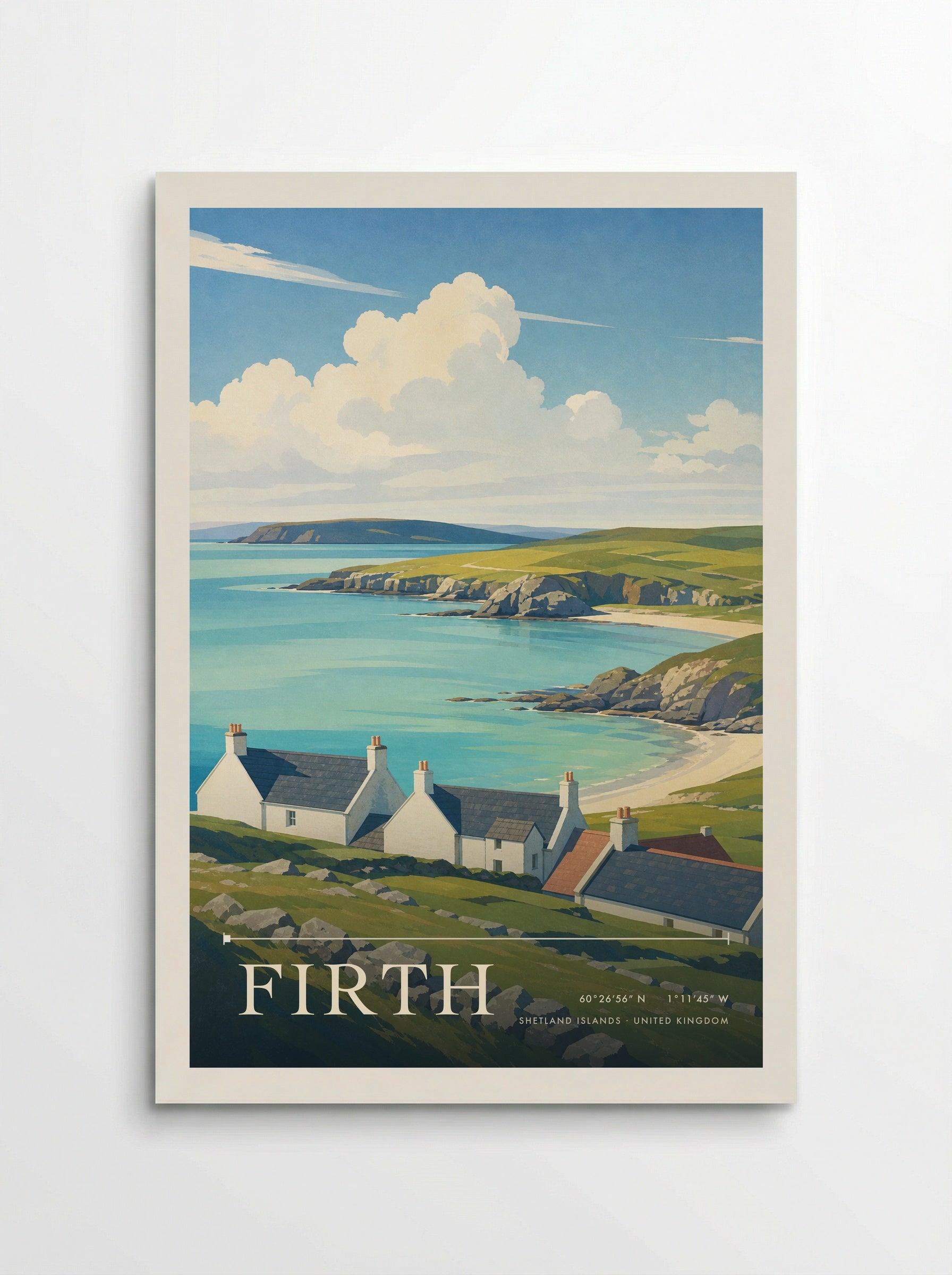 Firth Shetland Islands United Kingdom Travel Poster - Poster