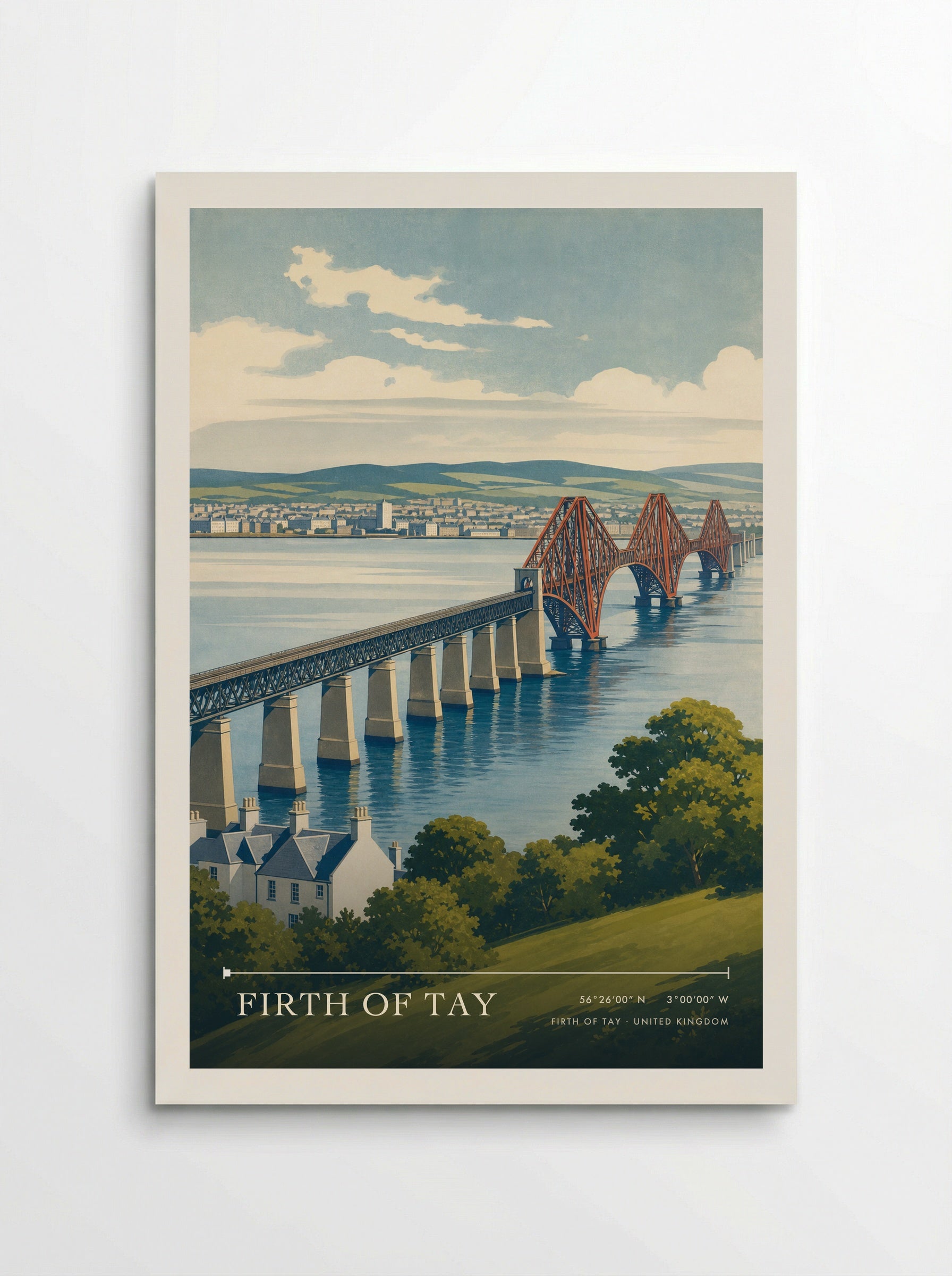 Firth of Tay United Kingdom Travel Poster - Poster