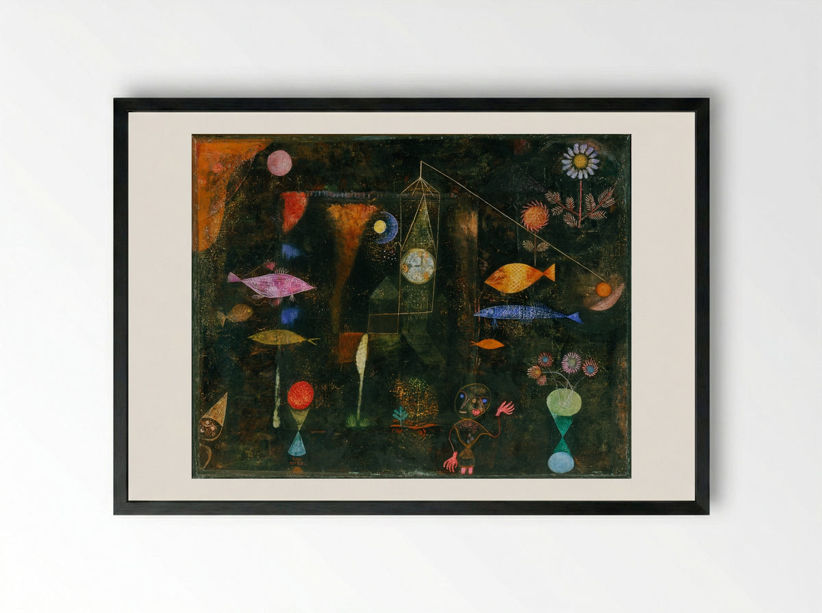Fish Magic - Paul Klee - Framed Print Black