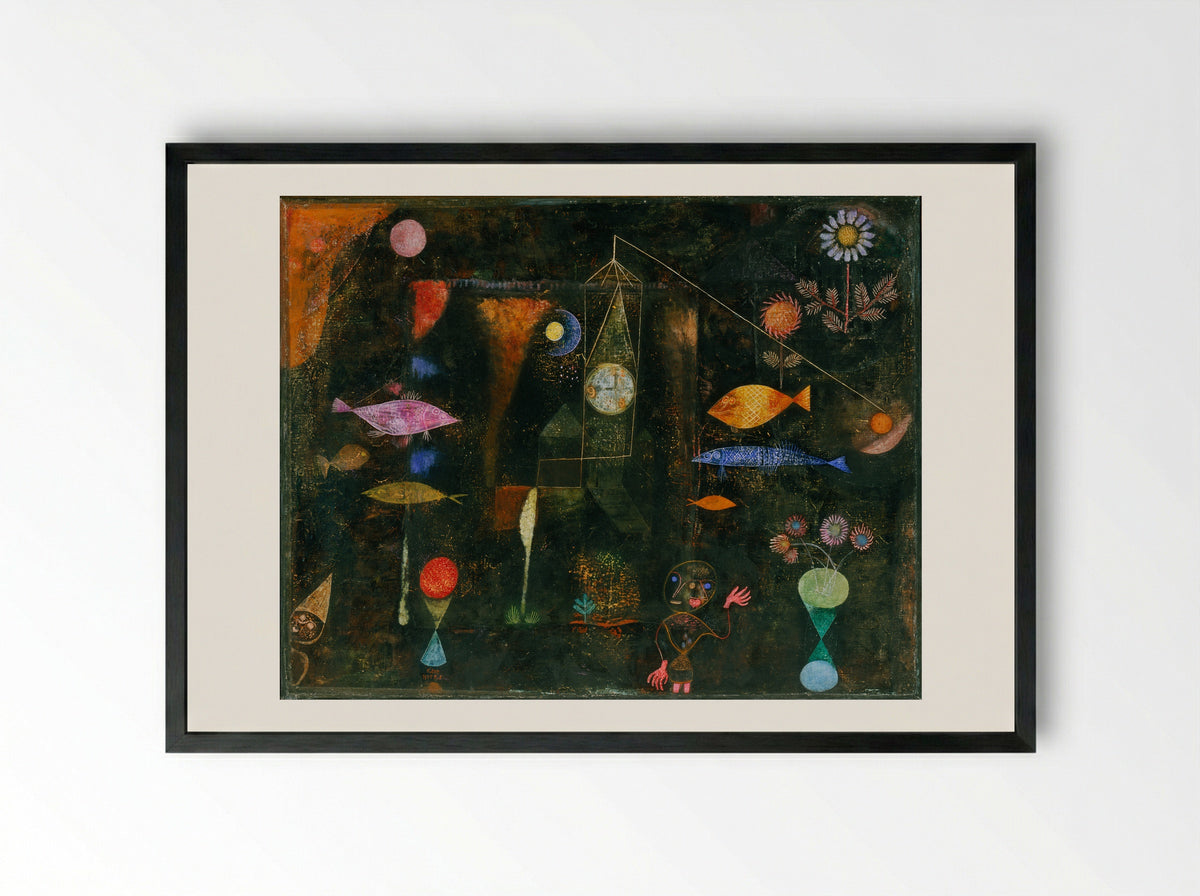 Fish Magic - Paul Klee - Framed Print Black