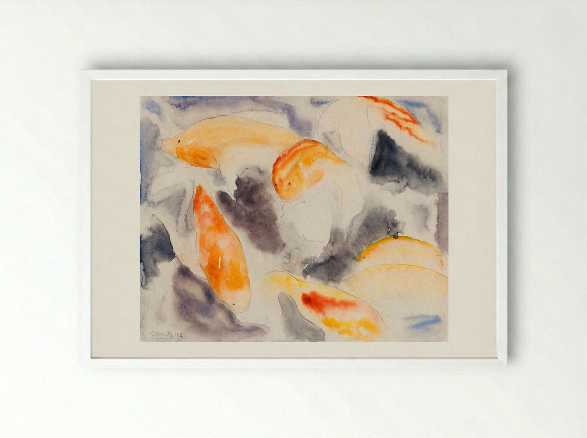 Fish Series, No. 4 - Charles Demuth - Framed Print White
